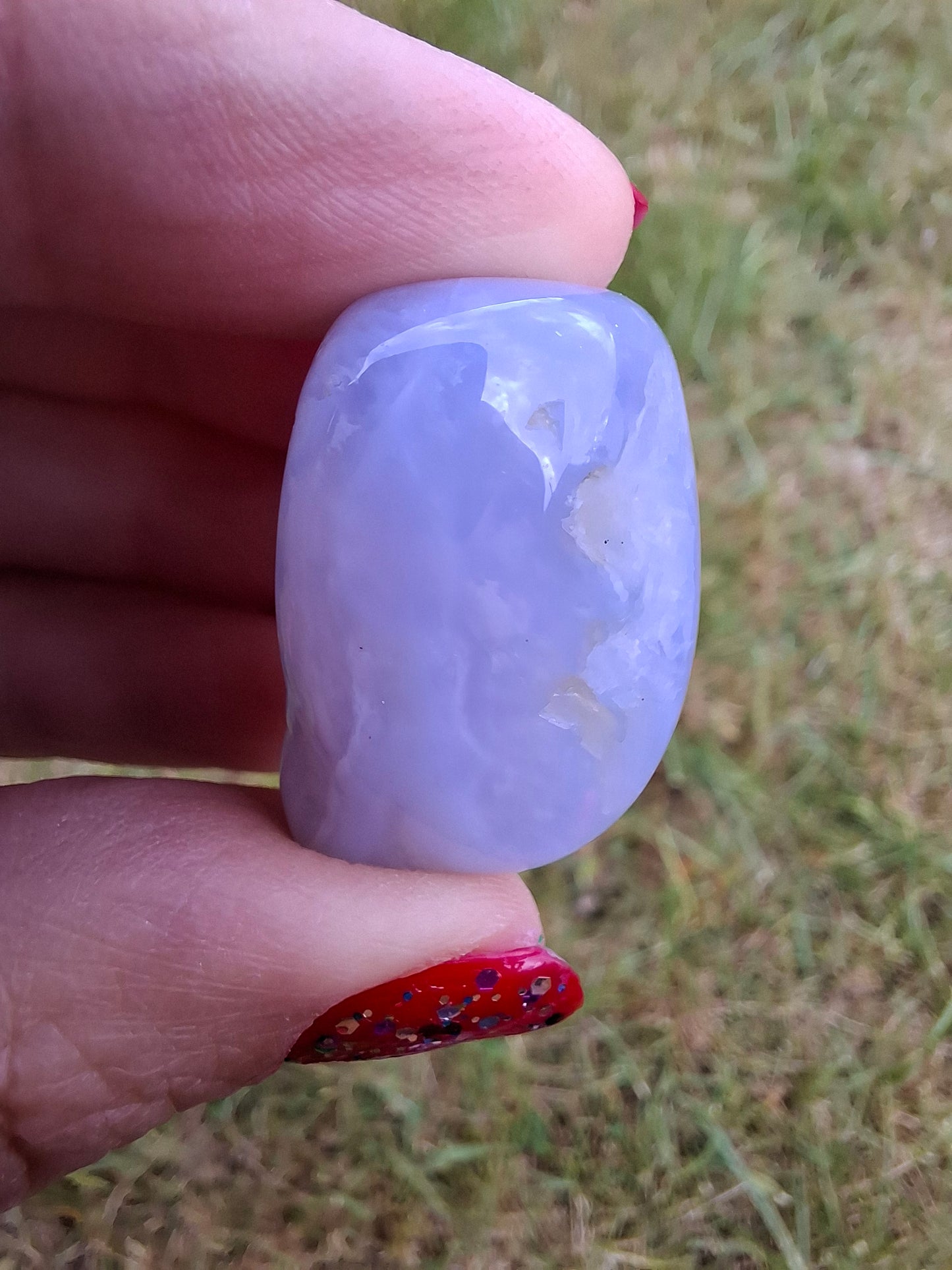 Blue Lace Agate, Tumble Stone, Crystal (Ref: T145)