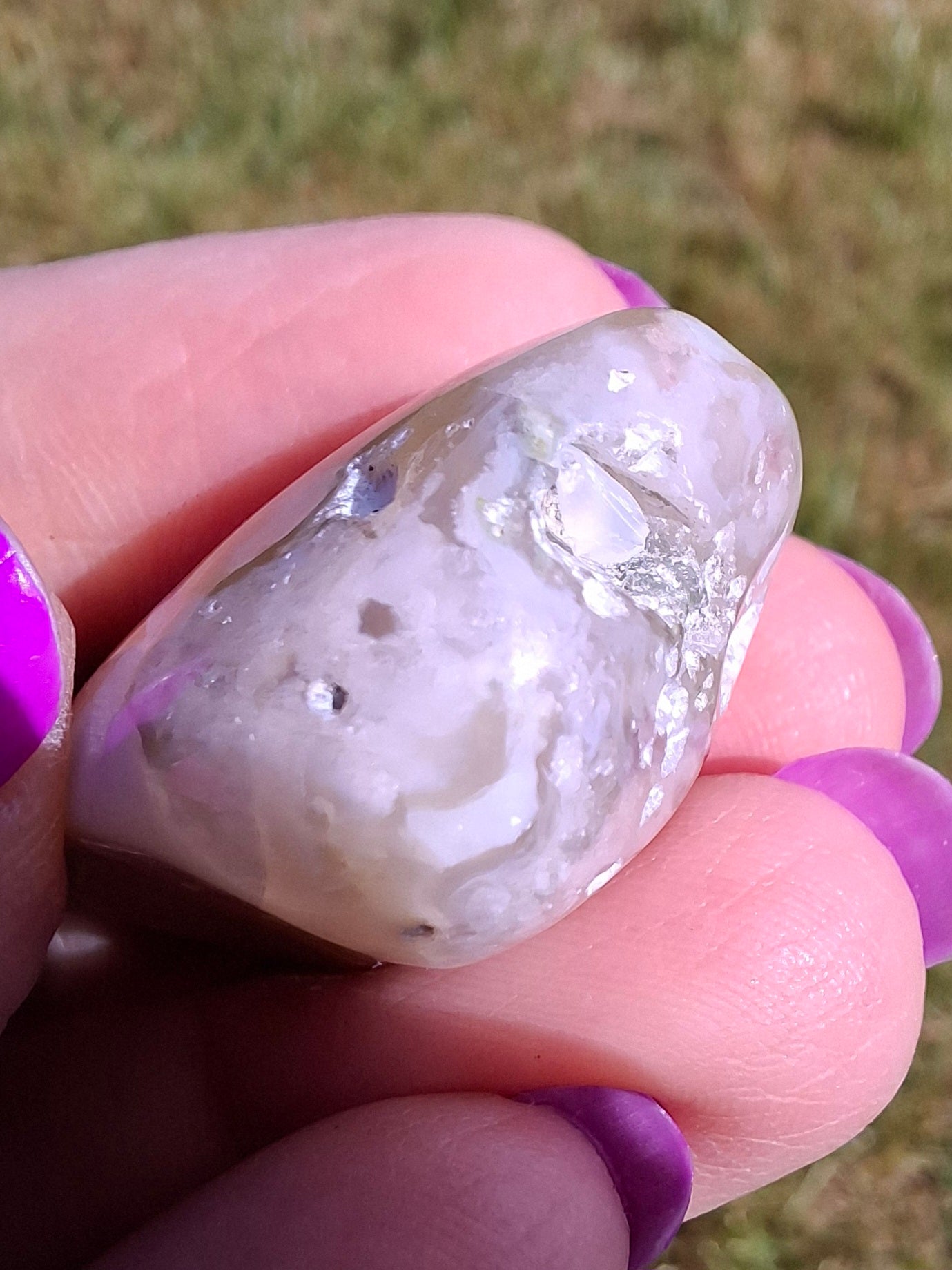 Flower Agate, Tumble Stone, Crystal (Ref: T71)