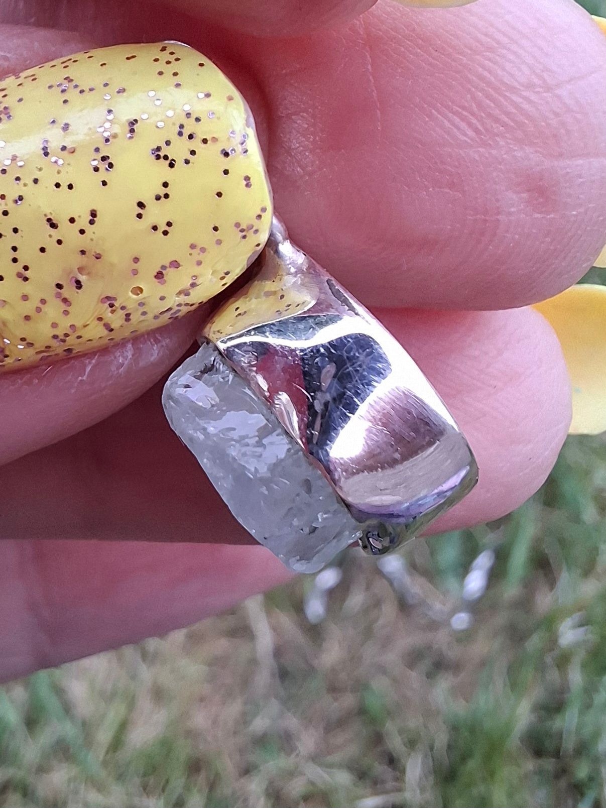 Aquamarine Pendant, 925 Silver, Crystal (Ref: AQ18)