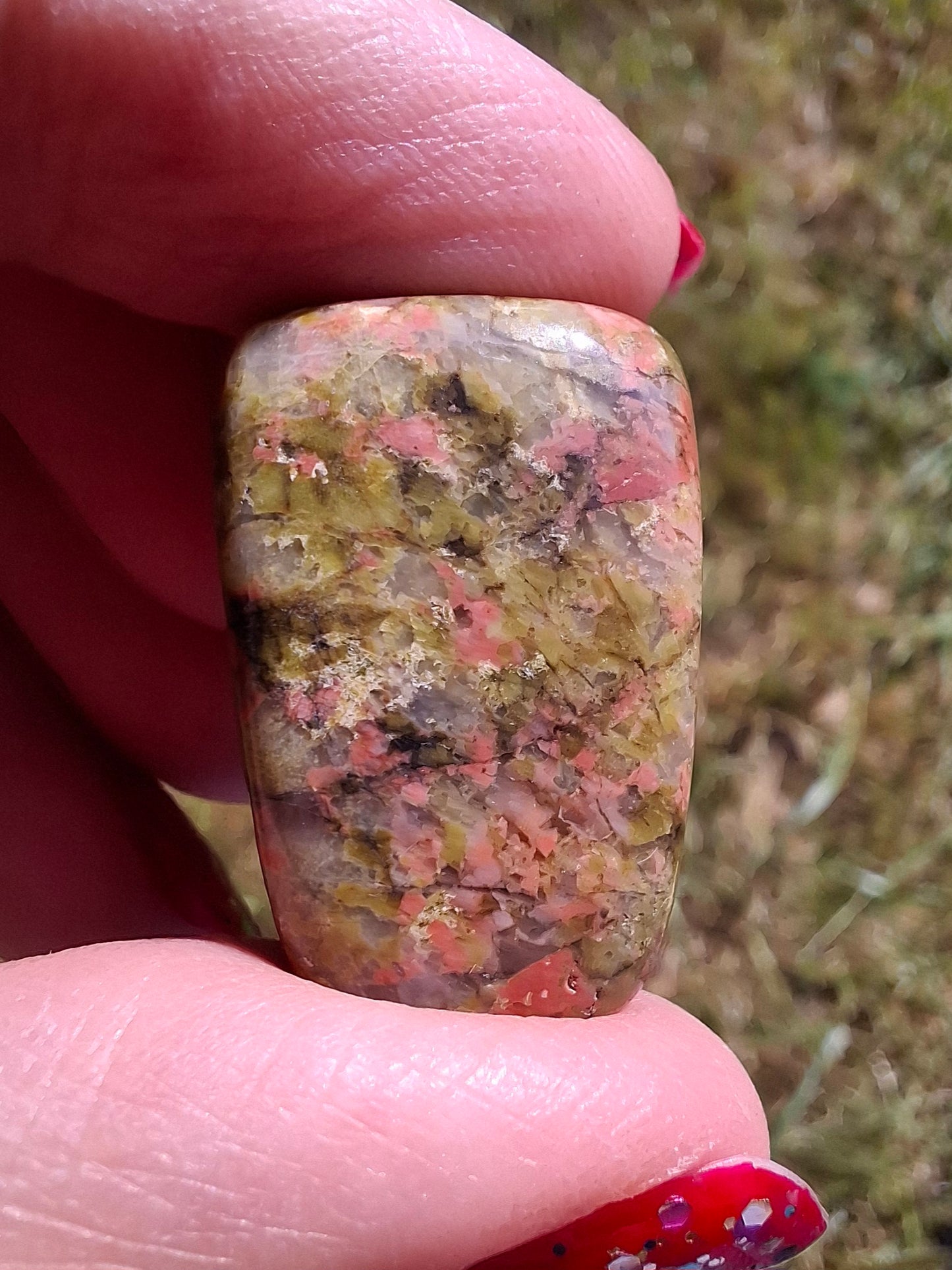 Unakite, Tumble Stone, Crystal (Ref: T183)