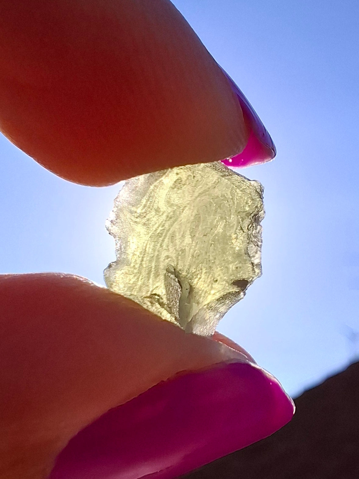 Moldavite Piece, 0.87g, Tektite (Ref: 1453)