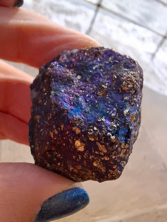 Natural Peacock Ore / Chalcopyrite, Crystal (Ref: NPO3)