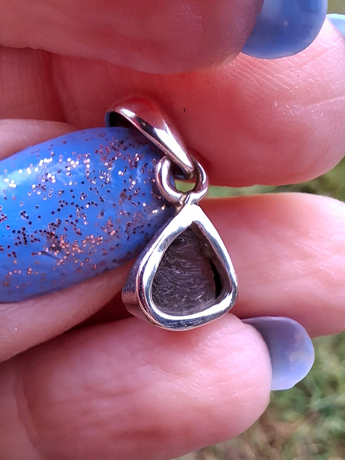 Moldavite Pendant, 925 Silver, Tektite (Ref: P69)