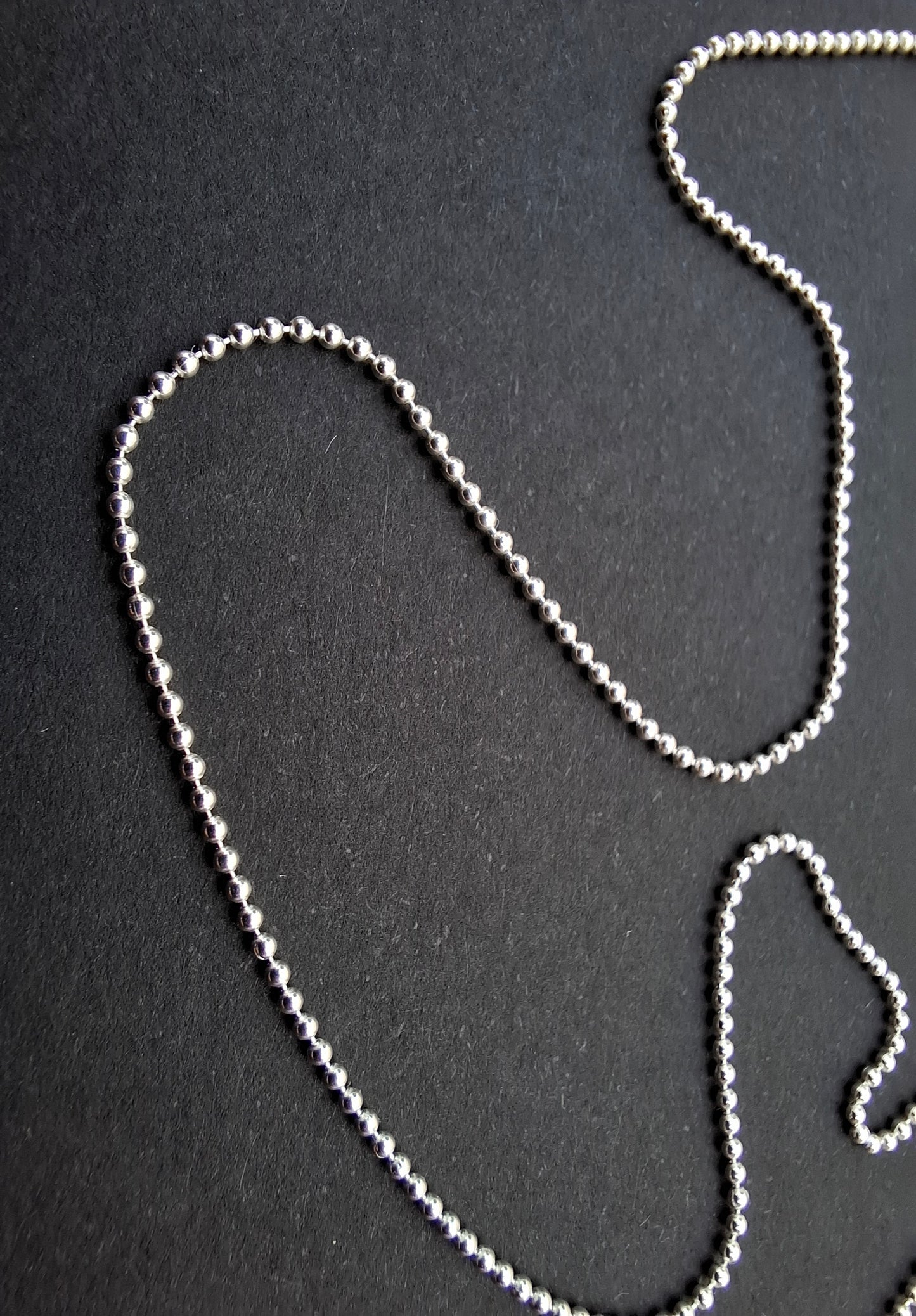 Bead Round, 1.0mm, 18 inch, 925 Silver CHAIN (Ref chain-3)