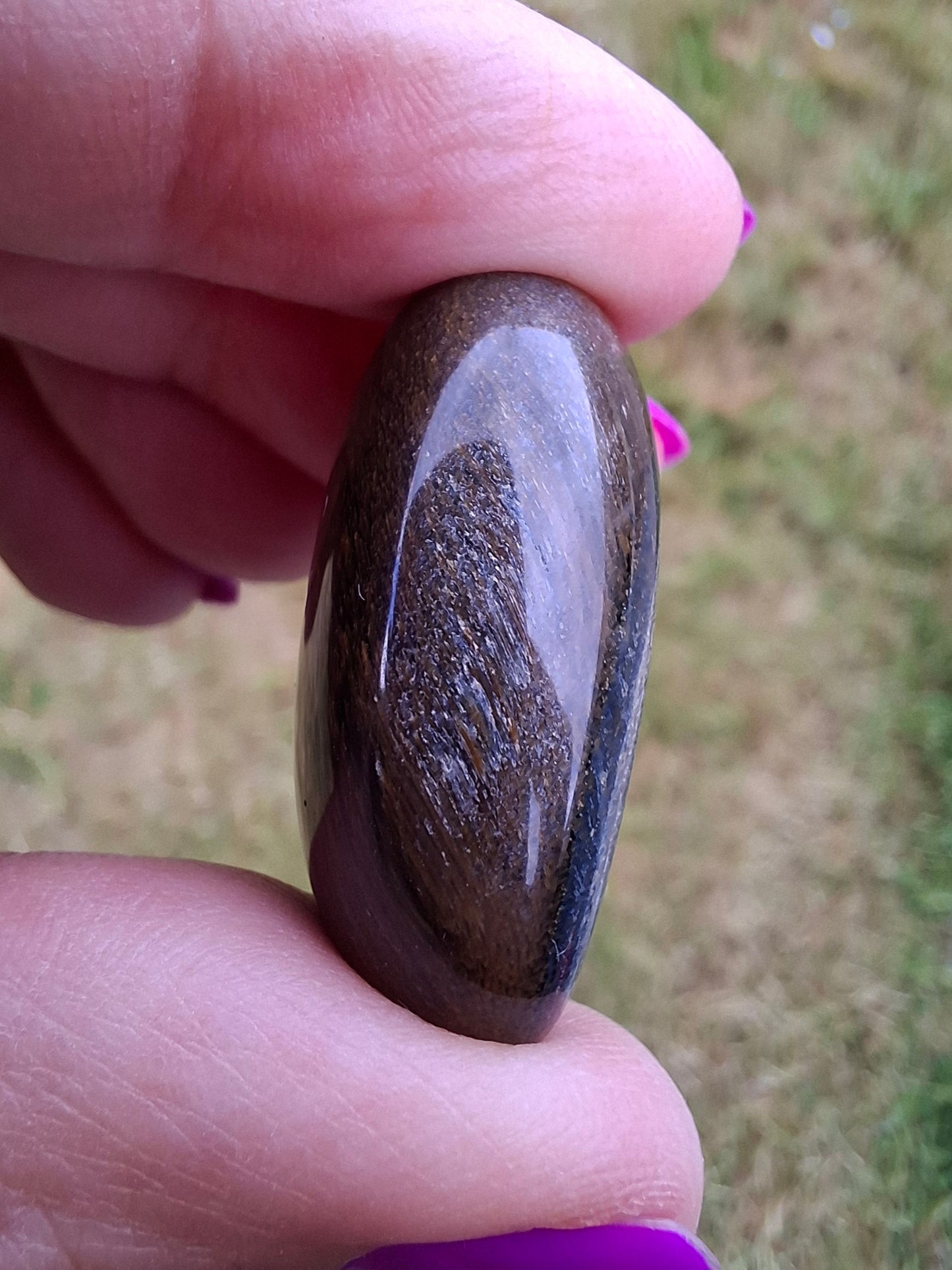 Blue Tigers Eye, Tumble Stone, Crystal (Ref: T19)