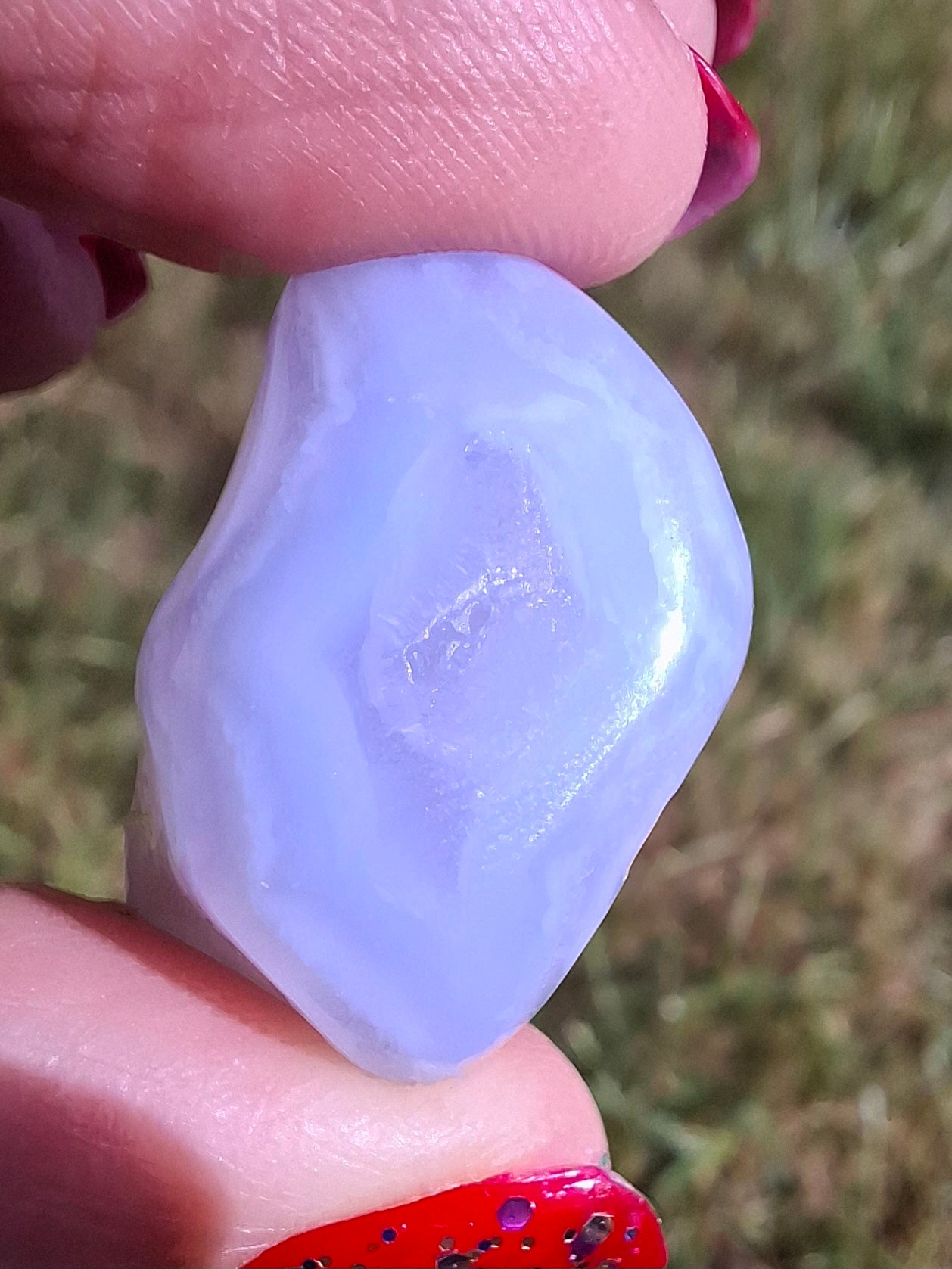 Blue Lace Agate, Tumble Stone, Crystal (Ref: T140)