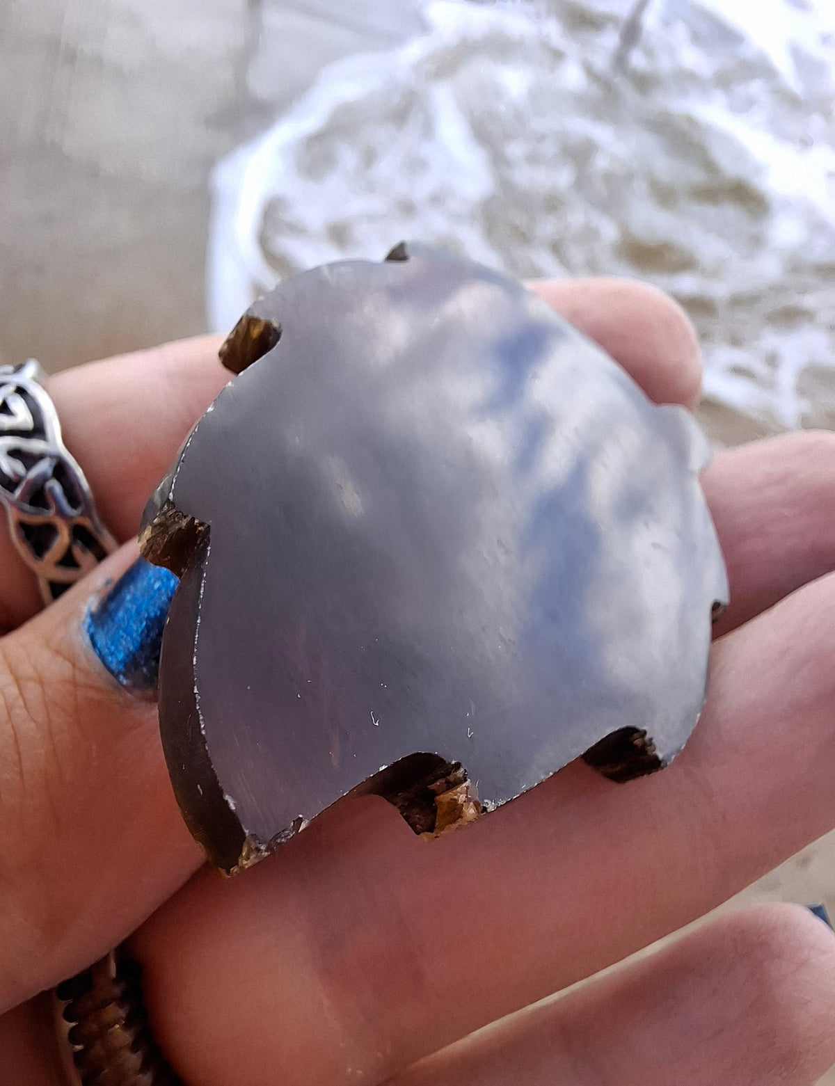 Red Amber Leaf Carving, 8.45g, Fossil (Ref: Leaf1)