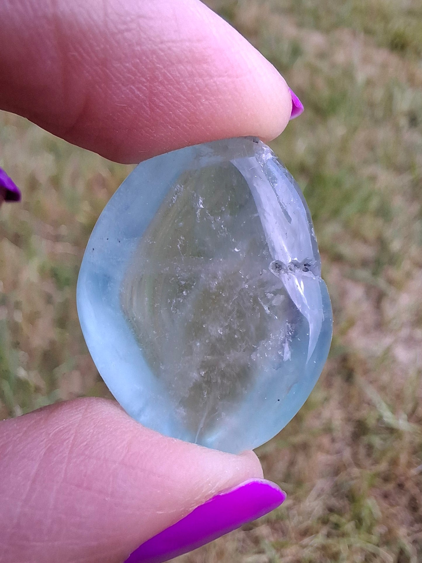 Fluorite, Tumble Stone, Crystal 🌈 (Ref: T47)