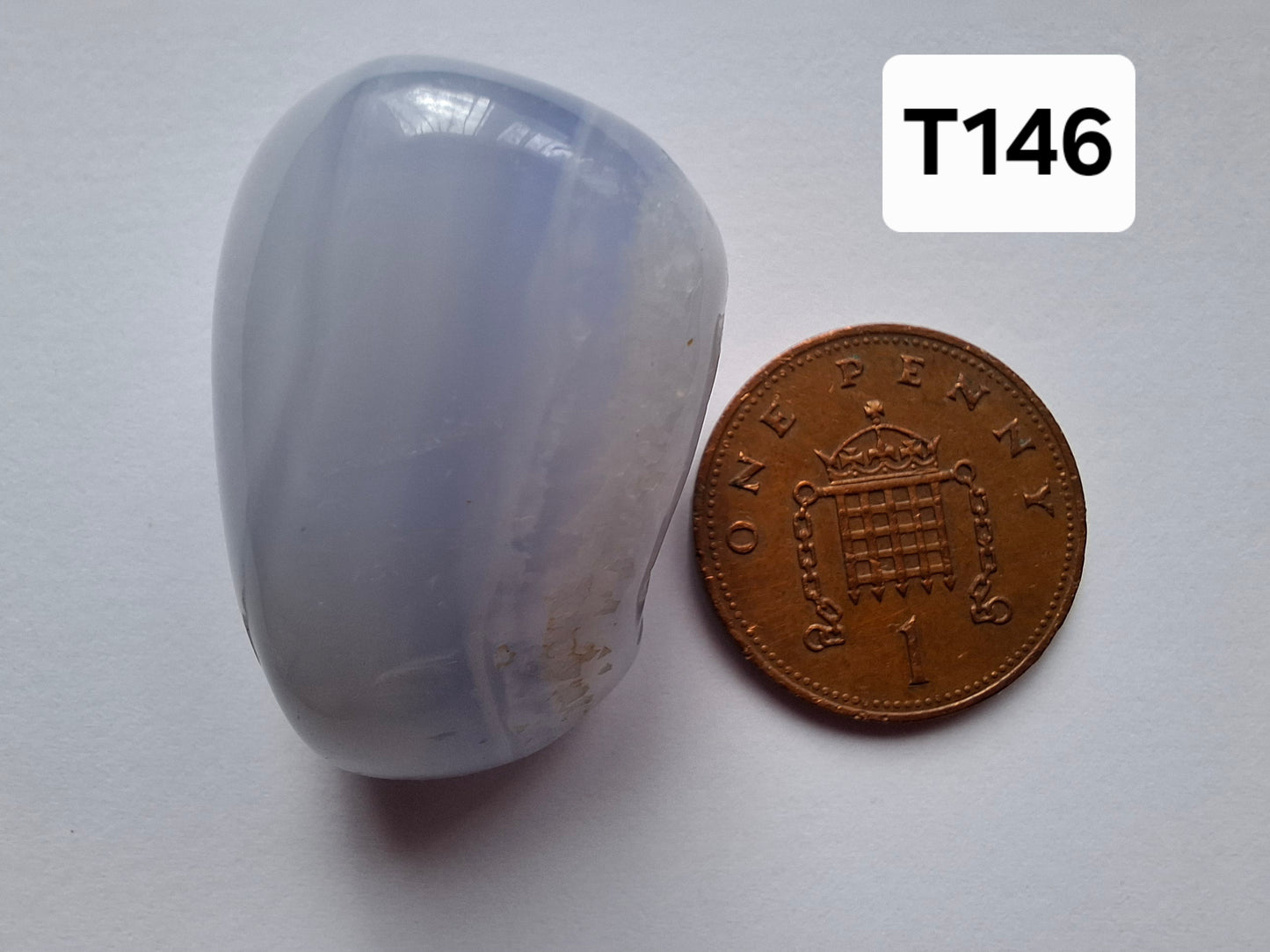Blue Lace Agate, Tumble Stone, Crystal (Ref: T146)