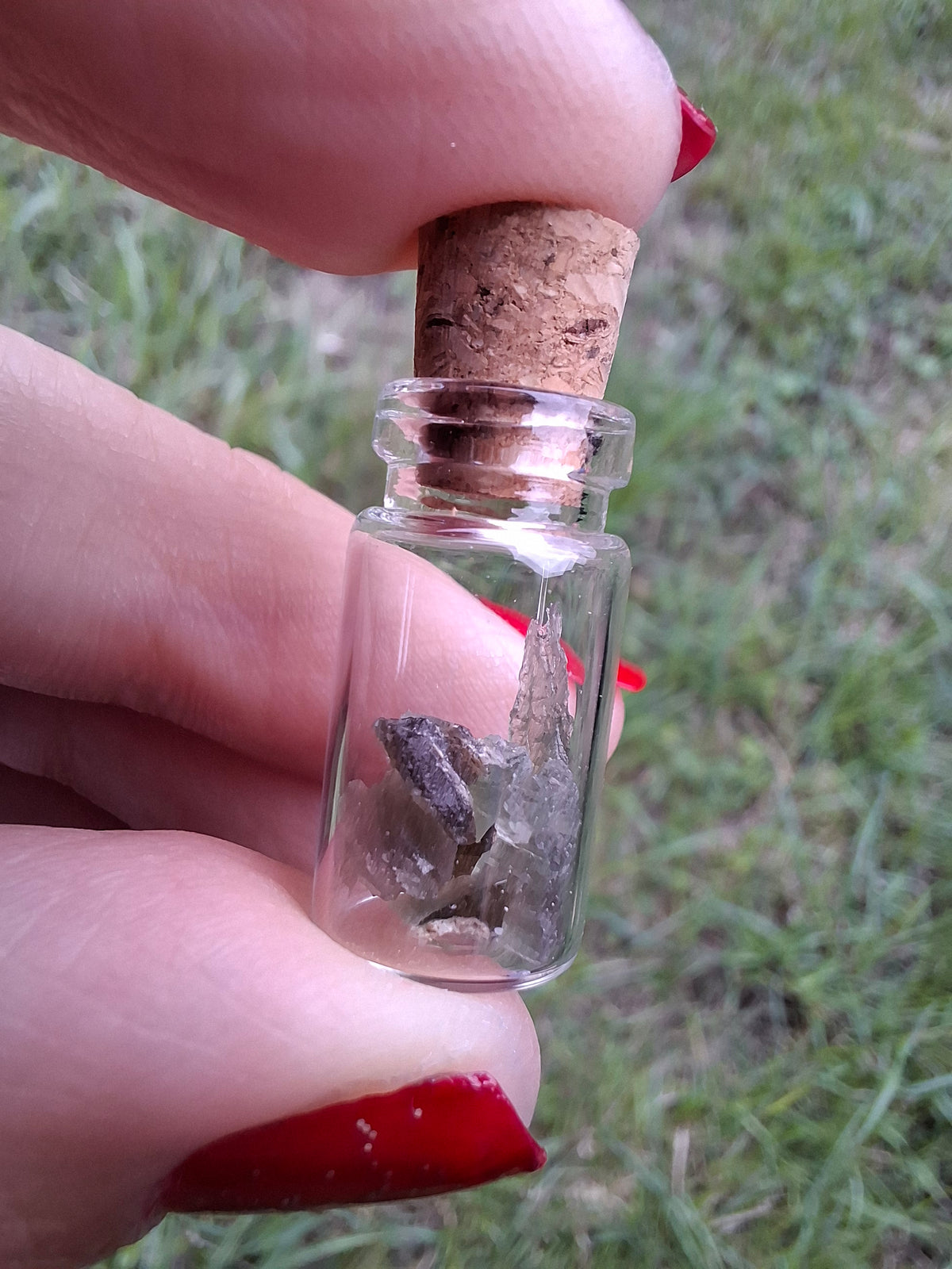 Moldavite Chips (0.50g) in 1ml Bottle, Tektite (Ref: B27)
