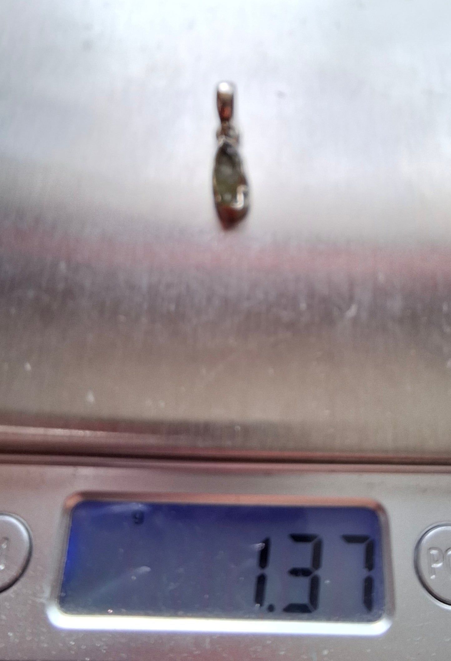 Moldavite Pendant, 925 Silver, Tektite (Ref: P48)