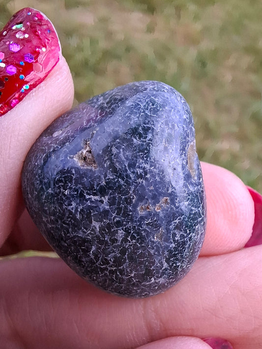 Green Moss Agate, Tumble Stone, Crystal (Ref: T165)