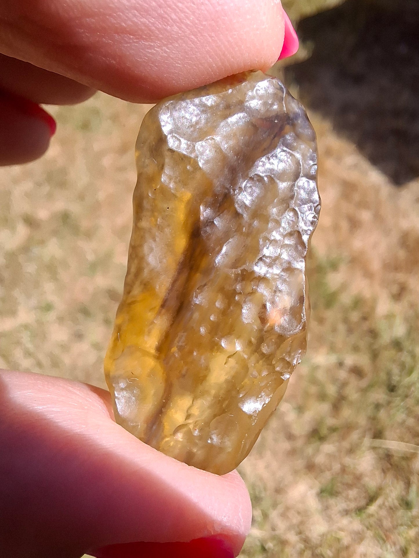 Libyan Desert Glass (darker) Piece, 8.76g, Tektite (Ref: L1367)