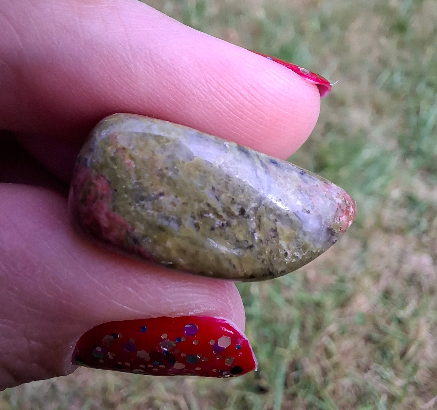 Unakite, Tumble Stone, Crystal (Ref: T186)
