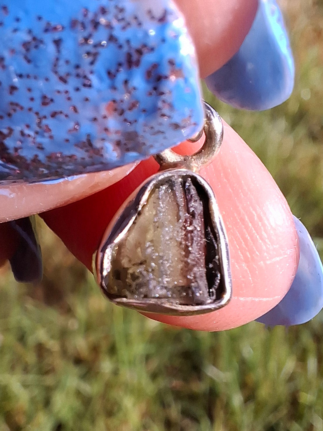 Moldavite Pendant, 925 Silver, Tektite (Ref: P55)