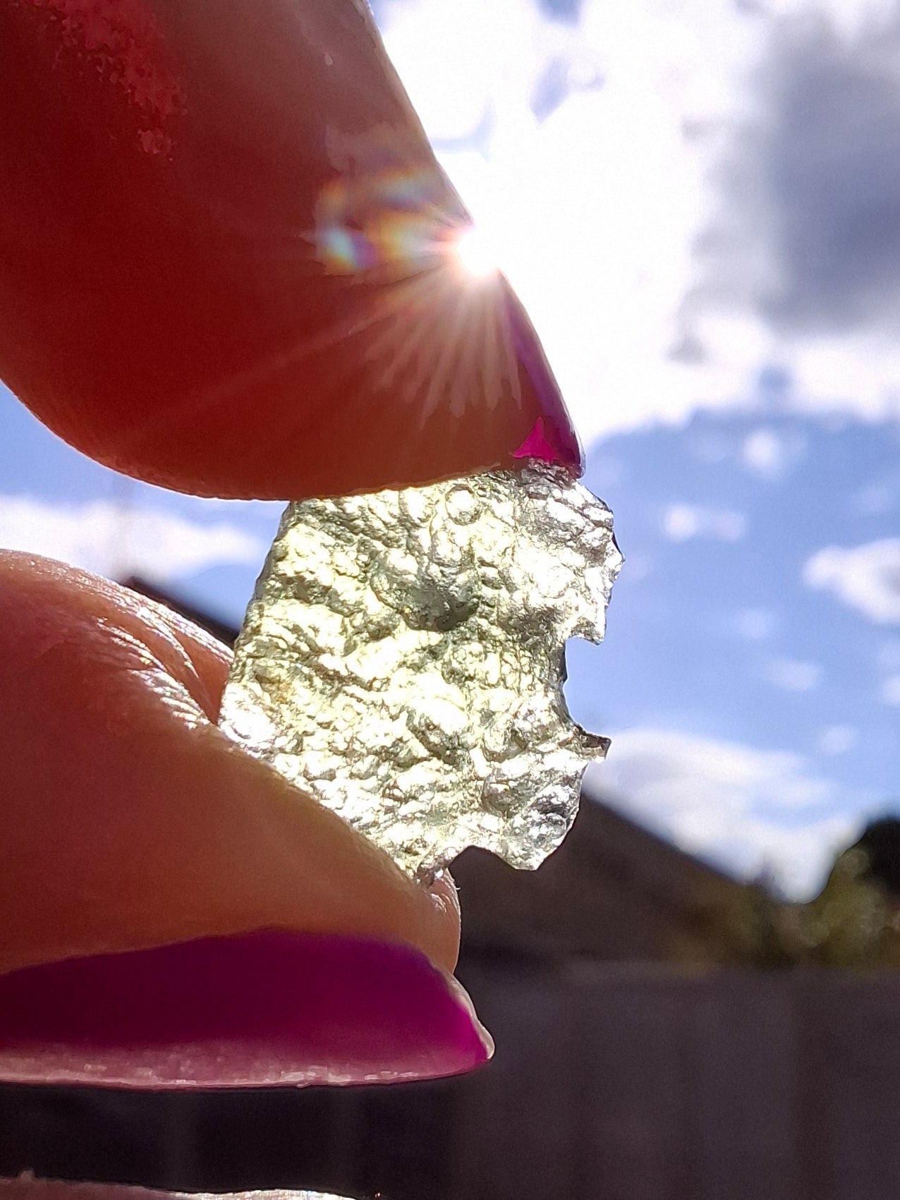 Moldavite Piece, 0.59g, Tektite (Ref: 1428)