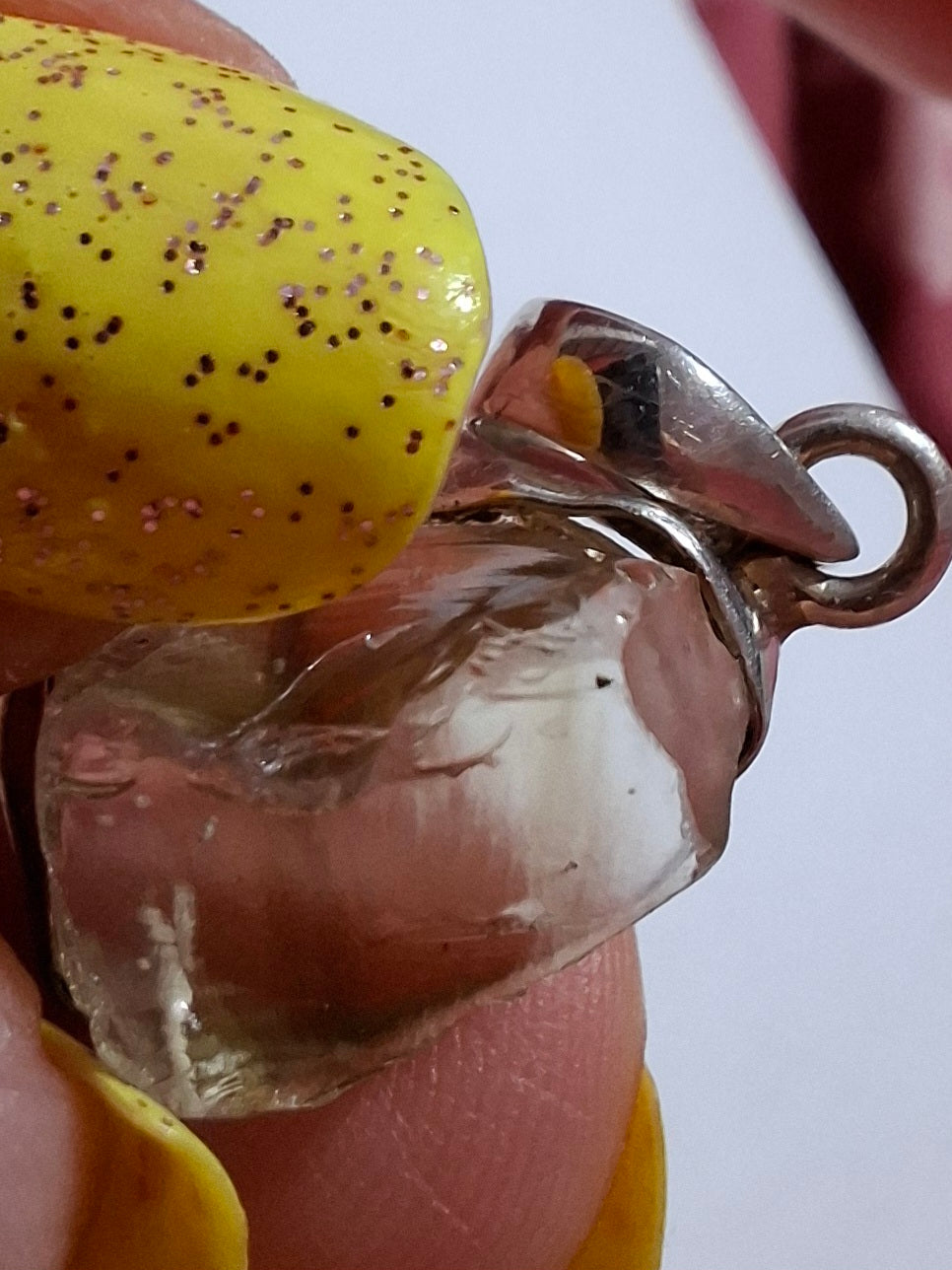 Libyan Desert Glass Pendant, 925 Silver, Tektite (Ref: LP105)