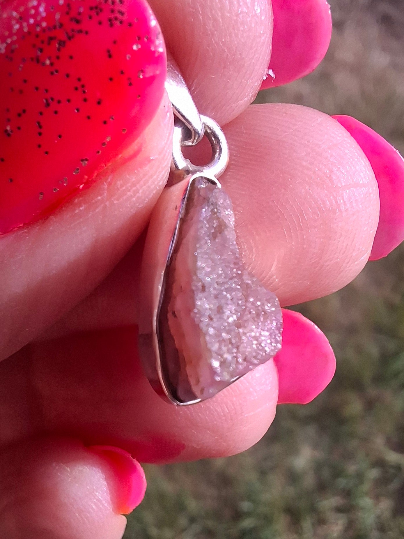 Pink Tourmaline Pendant, 925 Silver, Crystal (Ref: PT95)