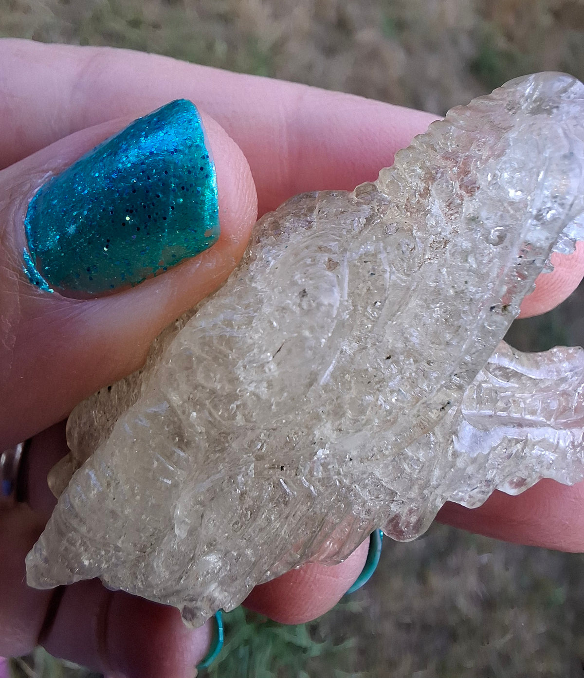 Libyan Desert Glass DRAGON HEAD carving, 22.42g, Tektite (Ref: Dragon 2)