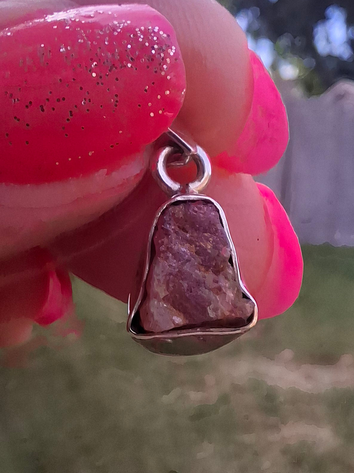 Pink Tourmaline Pendant, 925 Silver, Crystal (Ref: PT88)