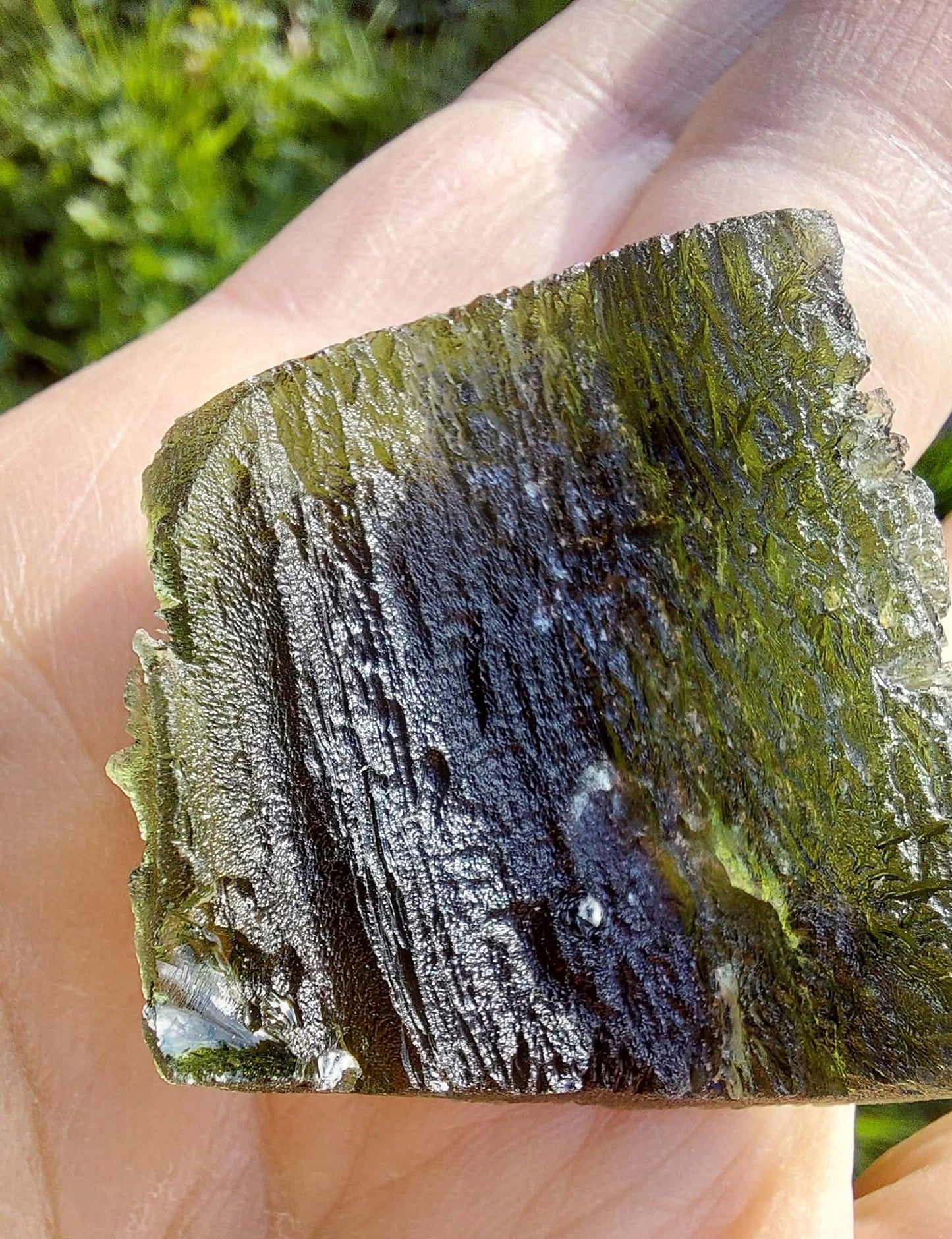 Moldavite Piece, NOVA HOSPODA, 18.15g, Tektite (Ref: 1041)