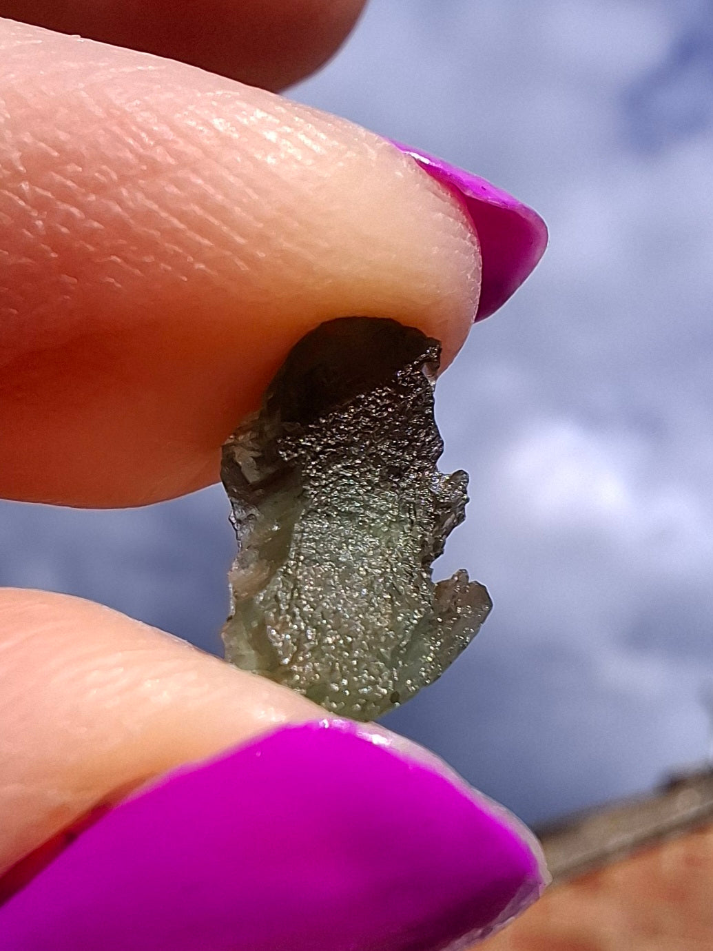 Moldavite small Piece, 0.39g, Tektite (Ref: 1431)