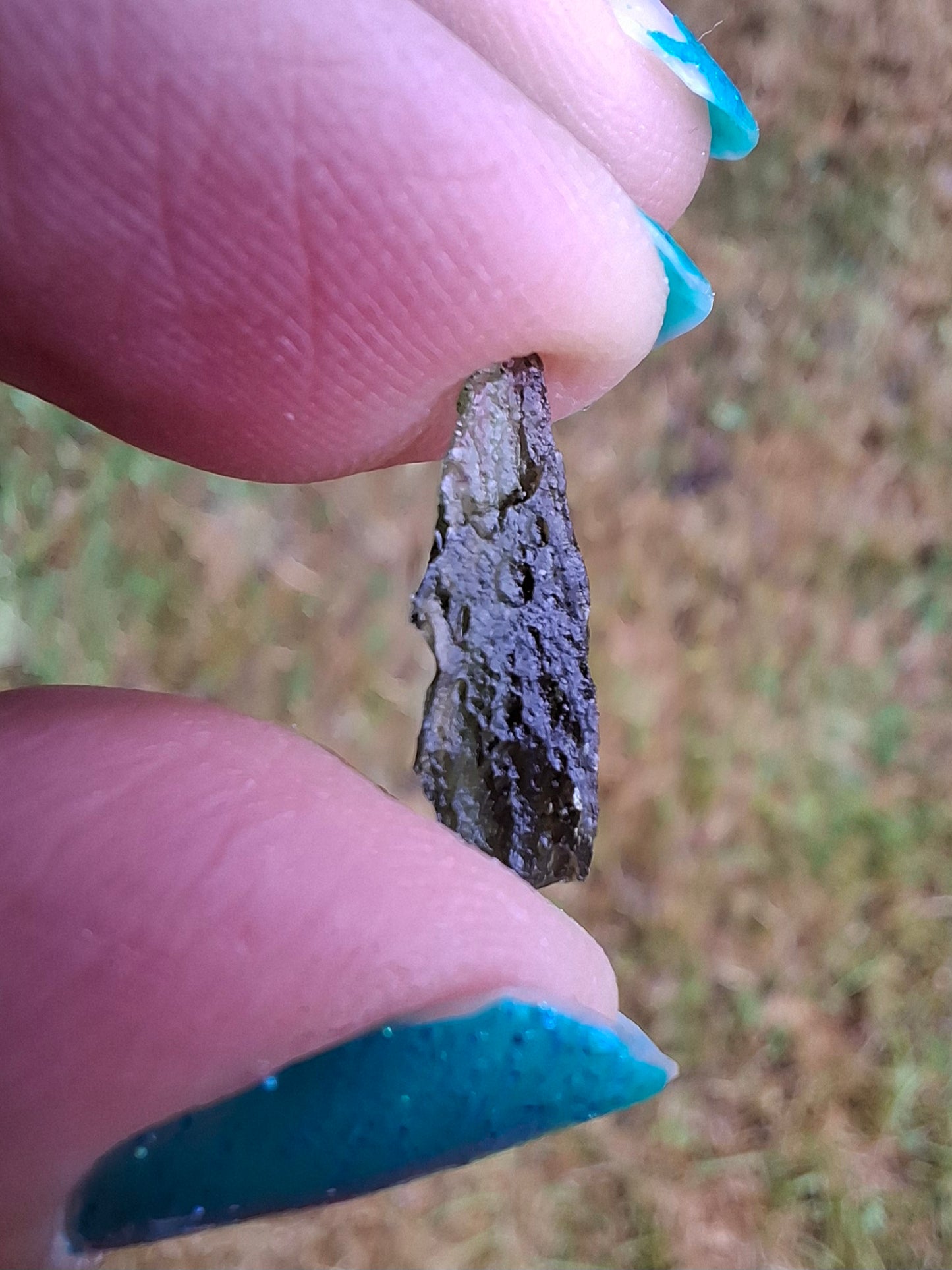 Moldavite small Piece, 0.34g, Tektite (Ref: 1421)