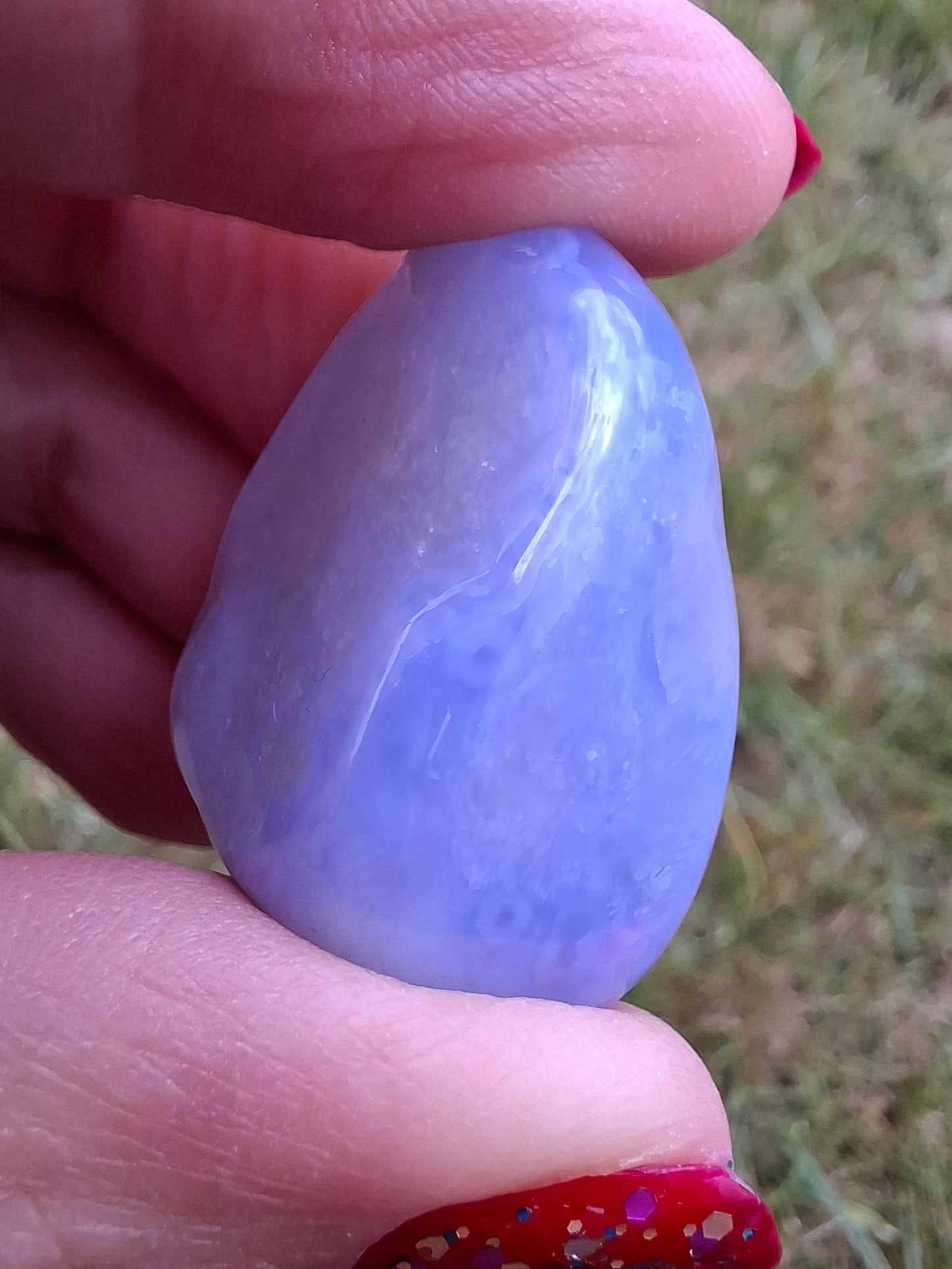 Blue Lace Agate, Tumble Stone, Crystal (Ref: T139)