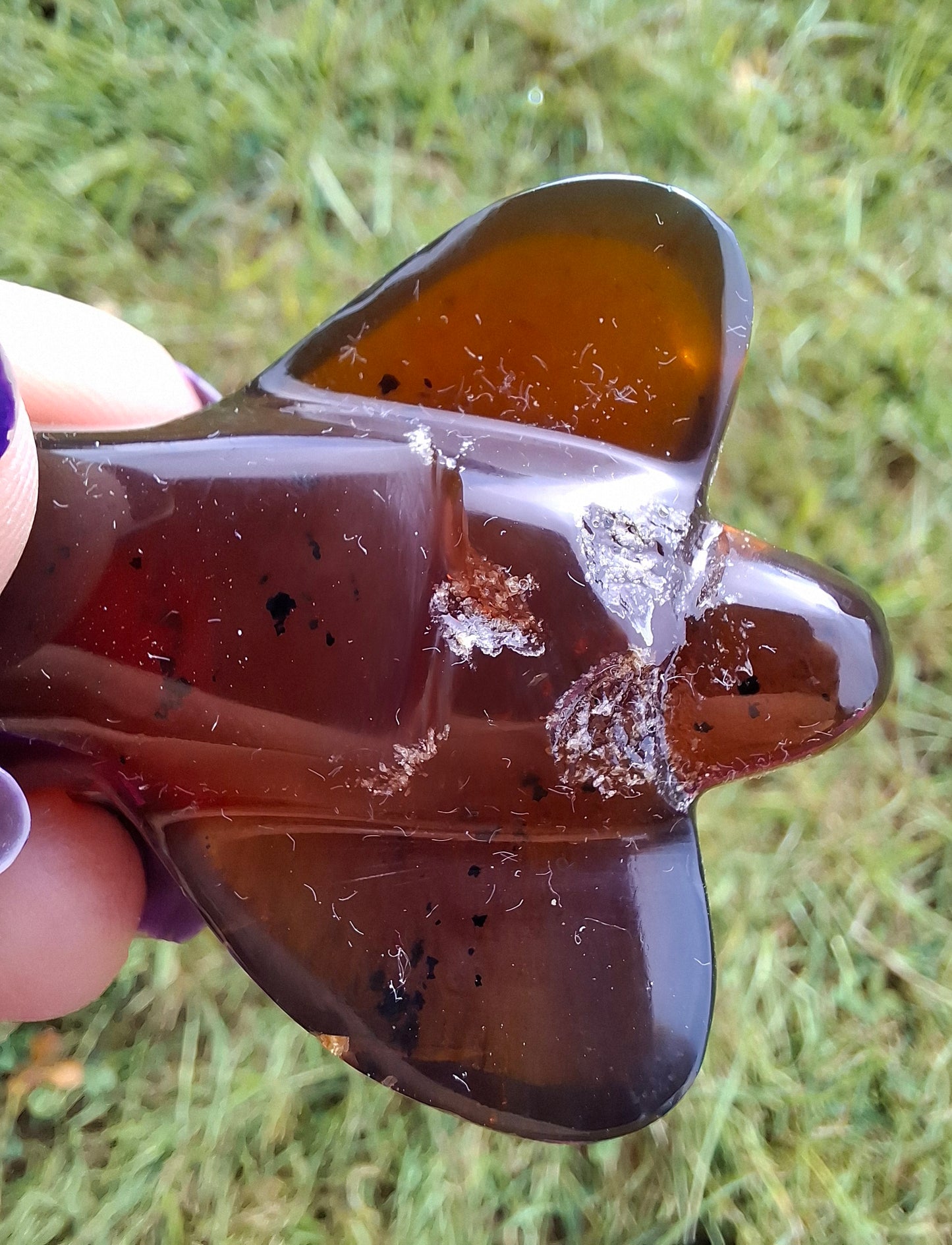 Red Amber Angel, 13.66g, Carving, Fossil (Ref: AA10)