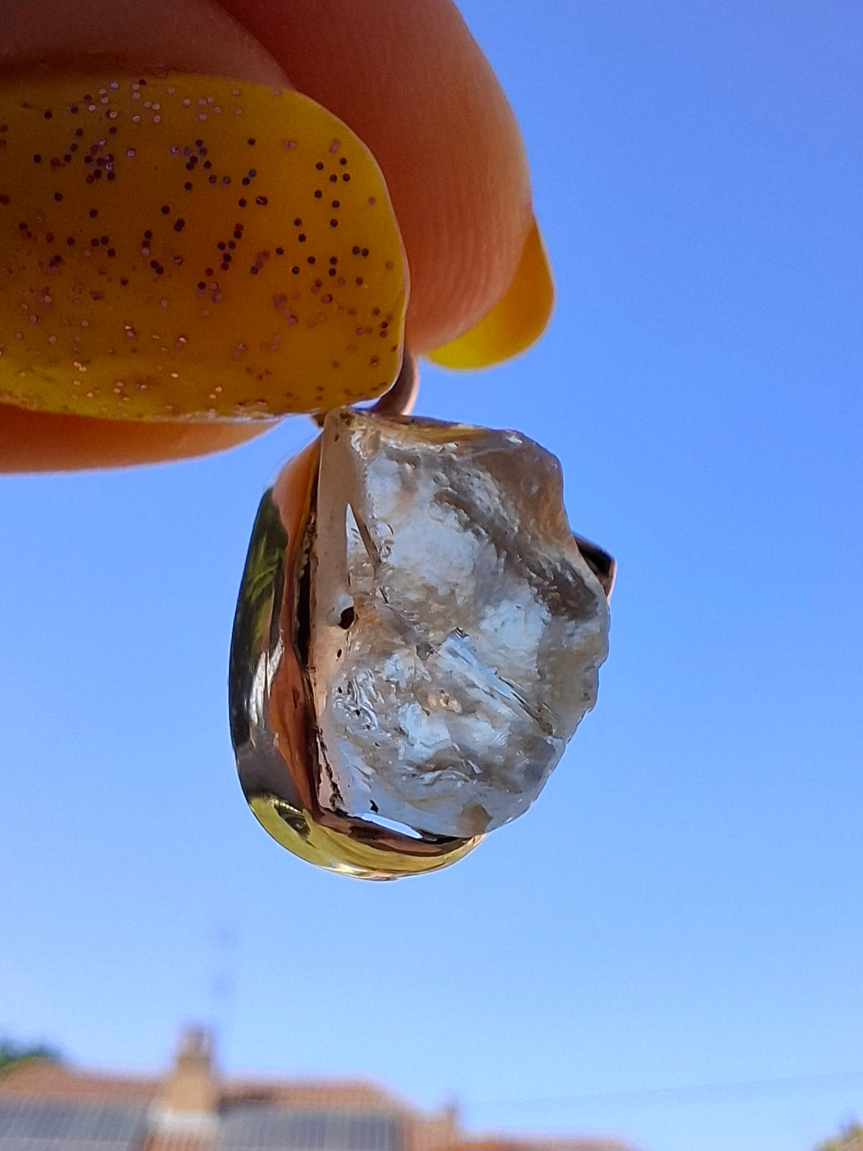 Libyan Desert Glass Pendant, 925 Silver, Tektite (Ref: LP107)