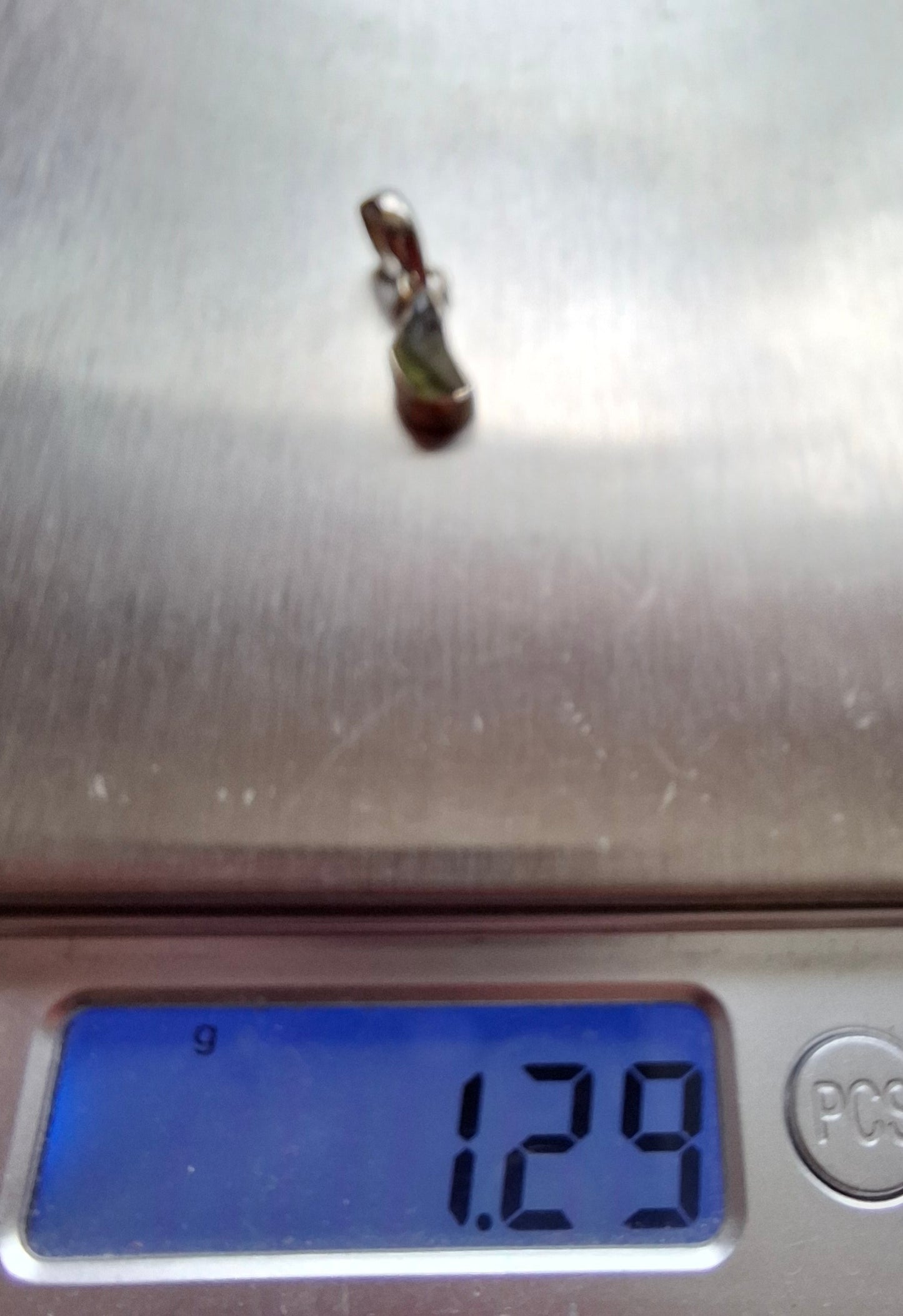 Moldavite Pendant, 925 Silver, Tektite (Ref: P67)