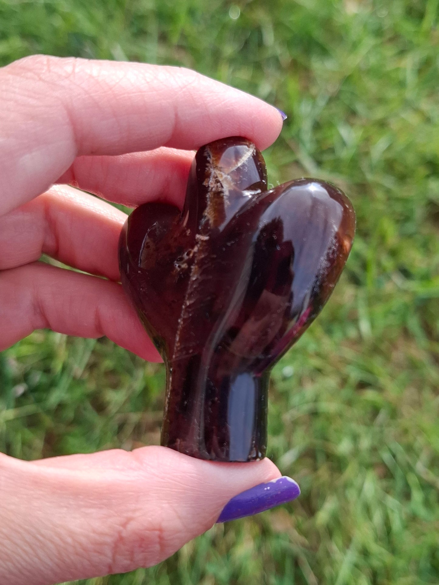 Red Amber Angel, 22.65, Carving, Fossil (Ref: AA3)