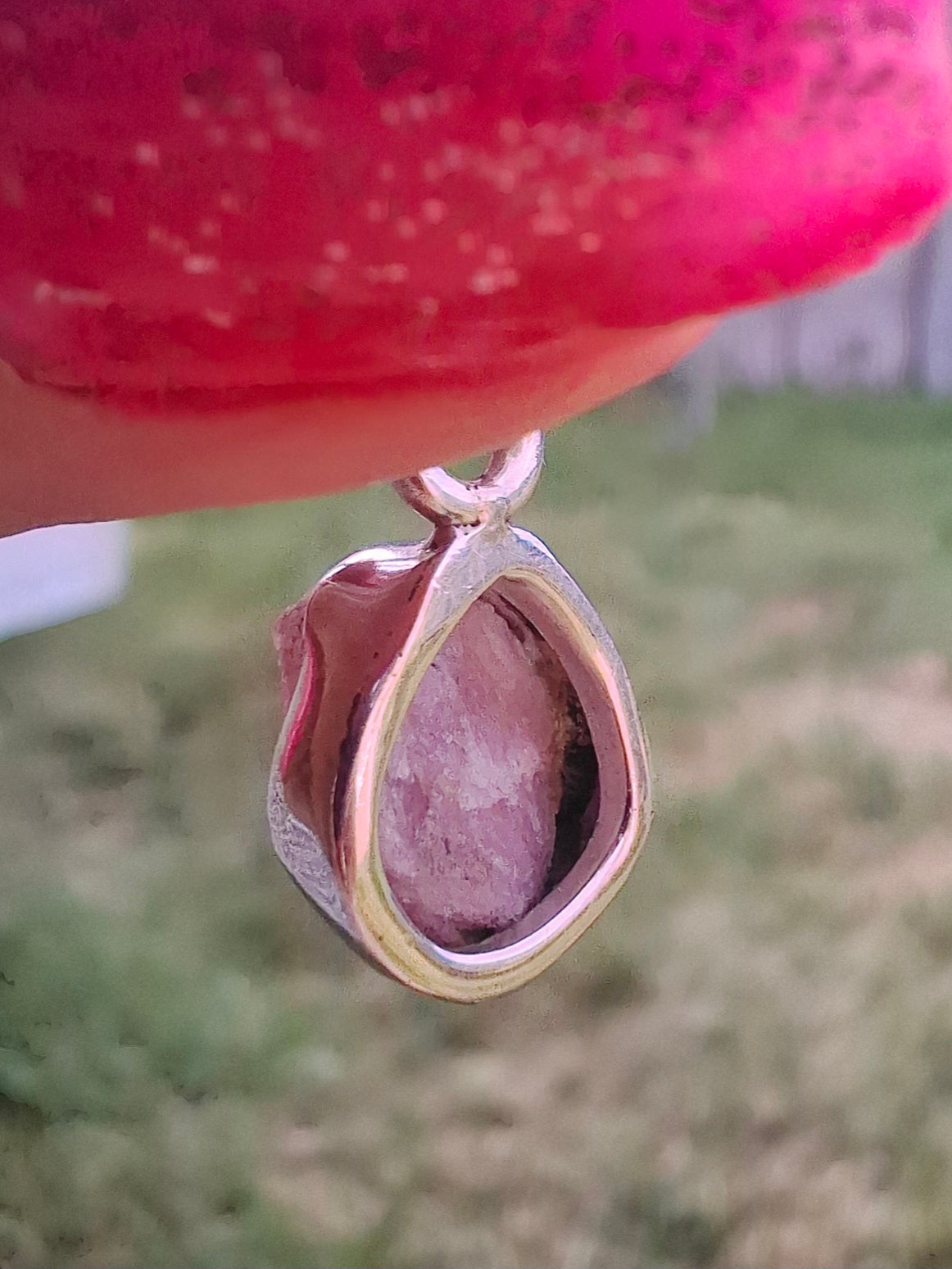 Pink Tourmaline Pendant, 925 Silver, Crystal (Ref: PT91)