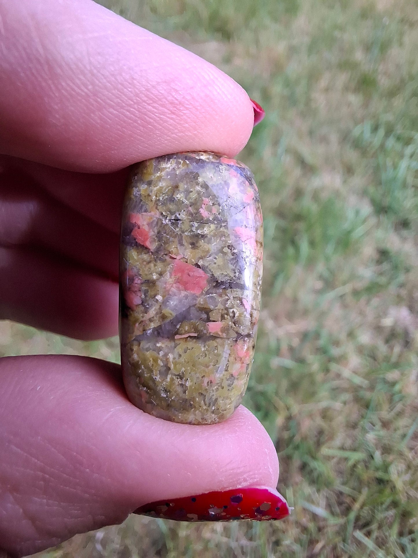 Unakite, Tumble Stone, Crystal (Ref: T183)