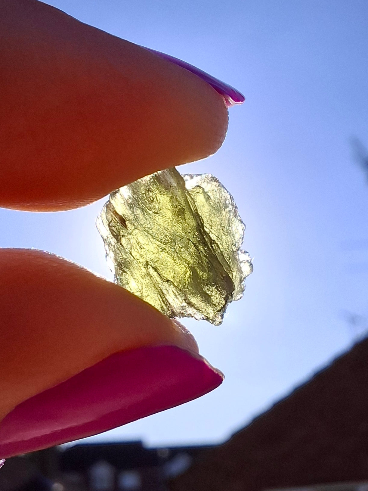Moldavite Piece, 0.84g, Tektite (Ref: 1445)