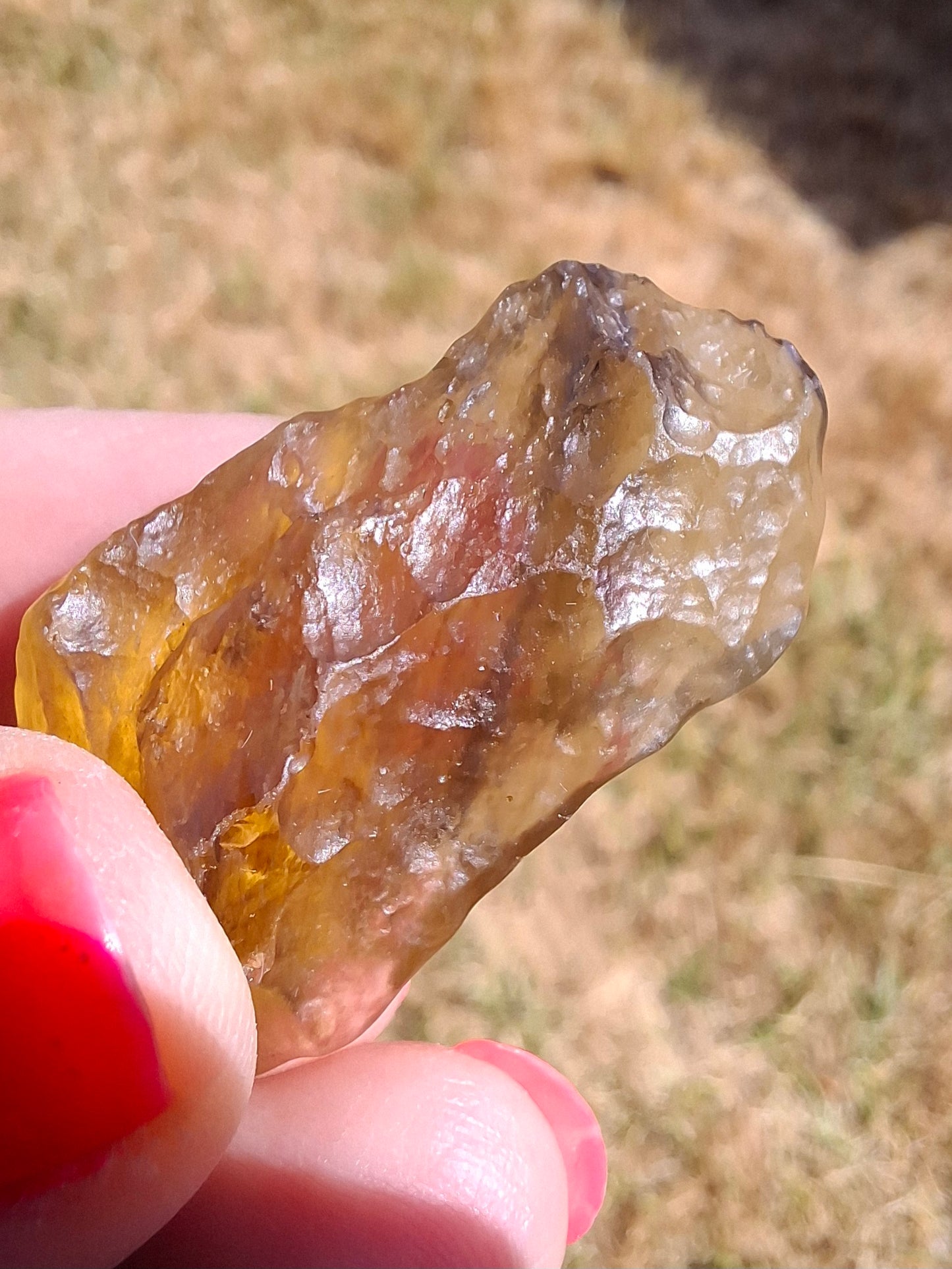 Libyan Desert Glass (darker) Piece, 8.76g, Tektite (Ref: L1367)