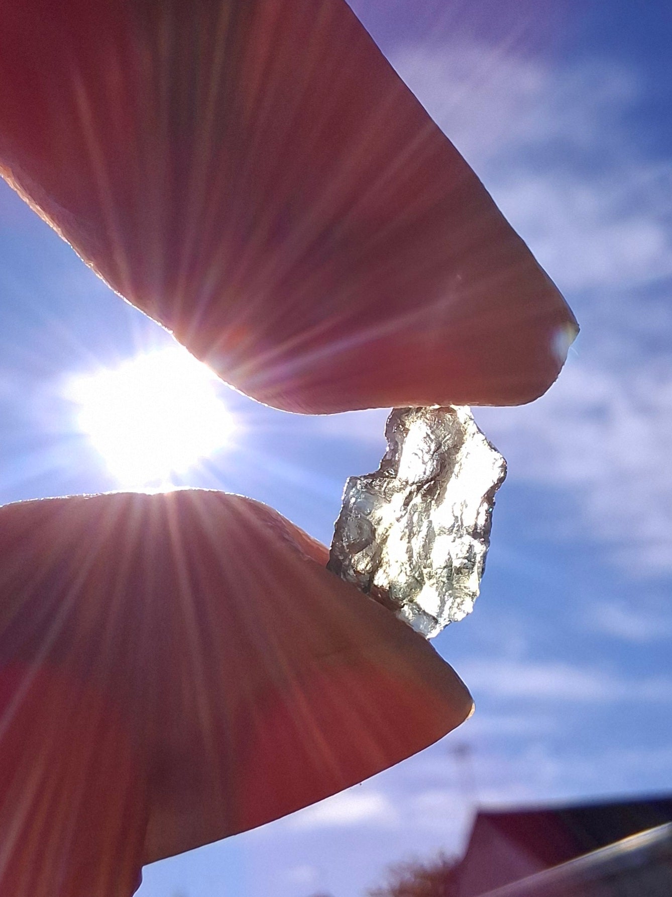 Moldavite chip Bundle, 1g, 4 pcs, Tektite (MB47)