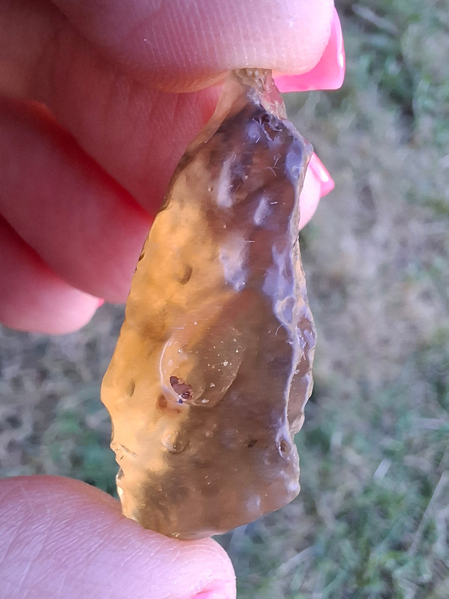 Libyan Desert Glass (darker) Piece, 8.76g, Tektite (Ref: L1367)