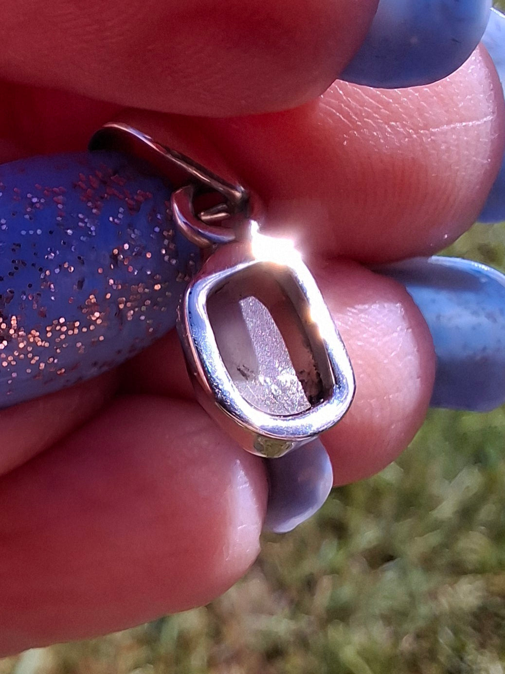 Moldavite Pendant, 925 Silver, Tektite (Ref: P80)
