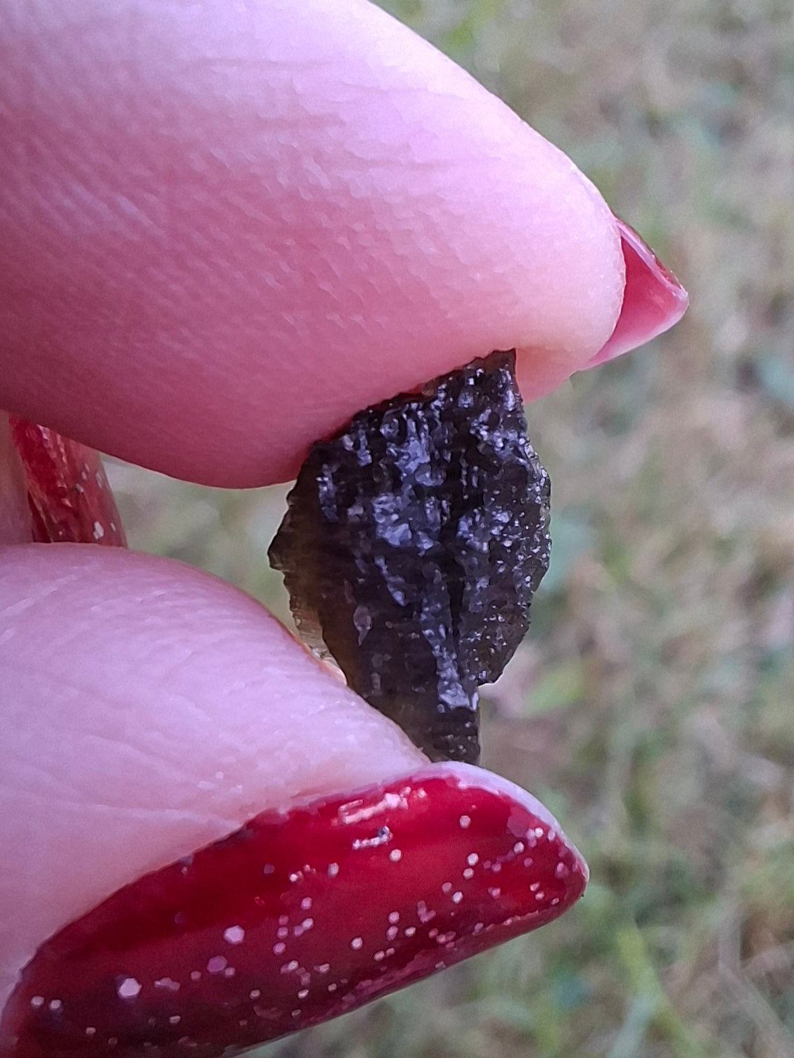 Moldavite Piece, 0.59g, Tektite (Ref: 1465)