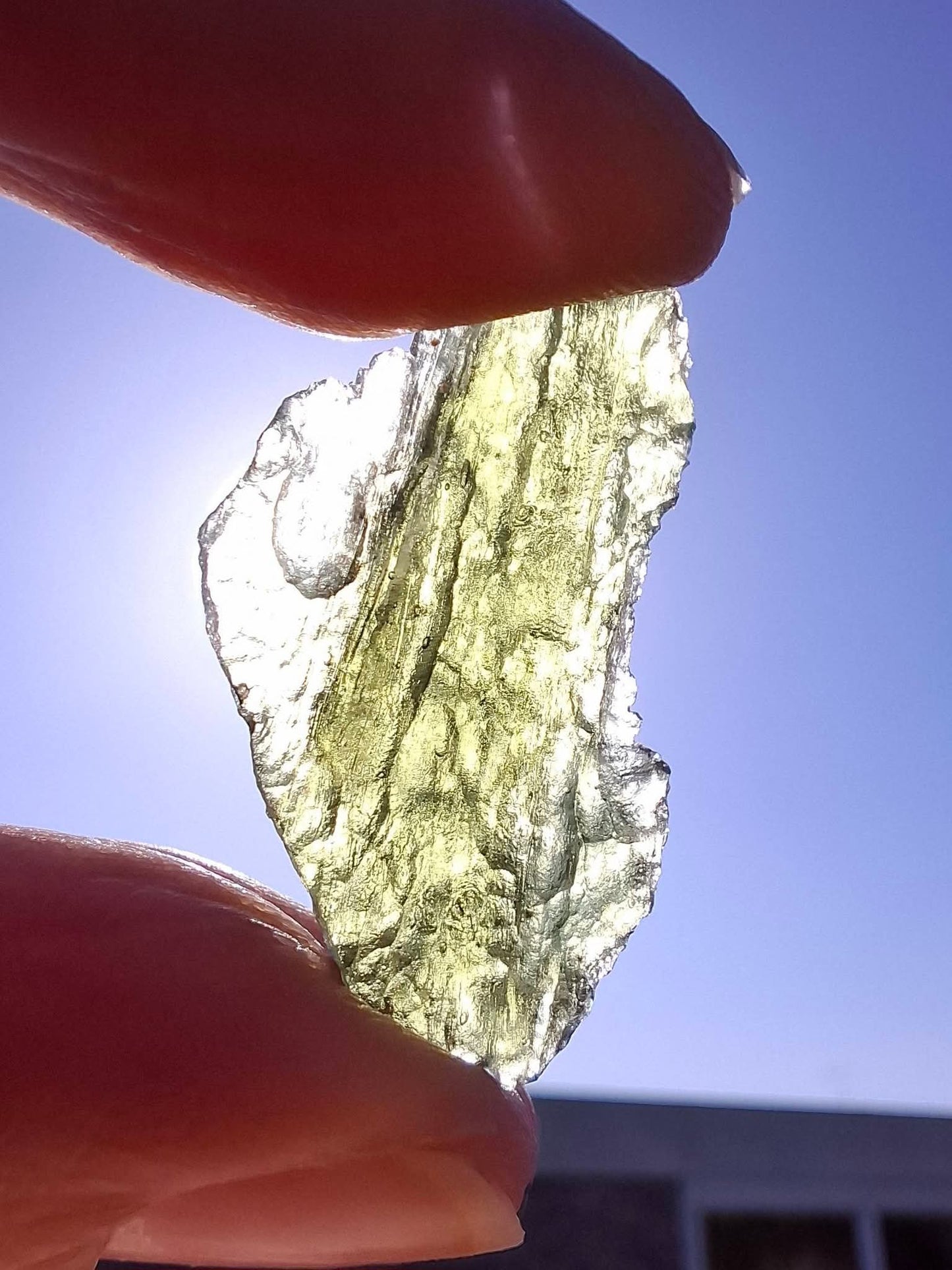 Moldavite Piece, MAROUSKOVO POLE, 2.91g, Tektite (Ref: 1359)