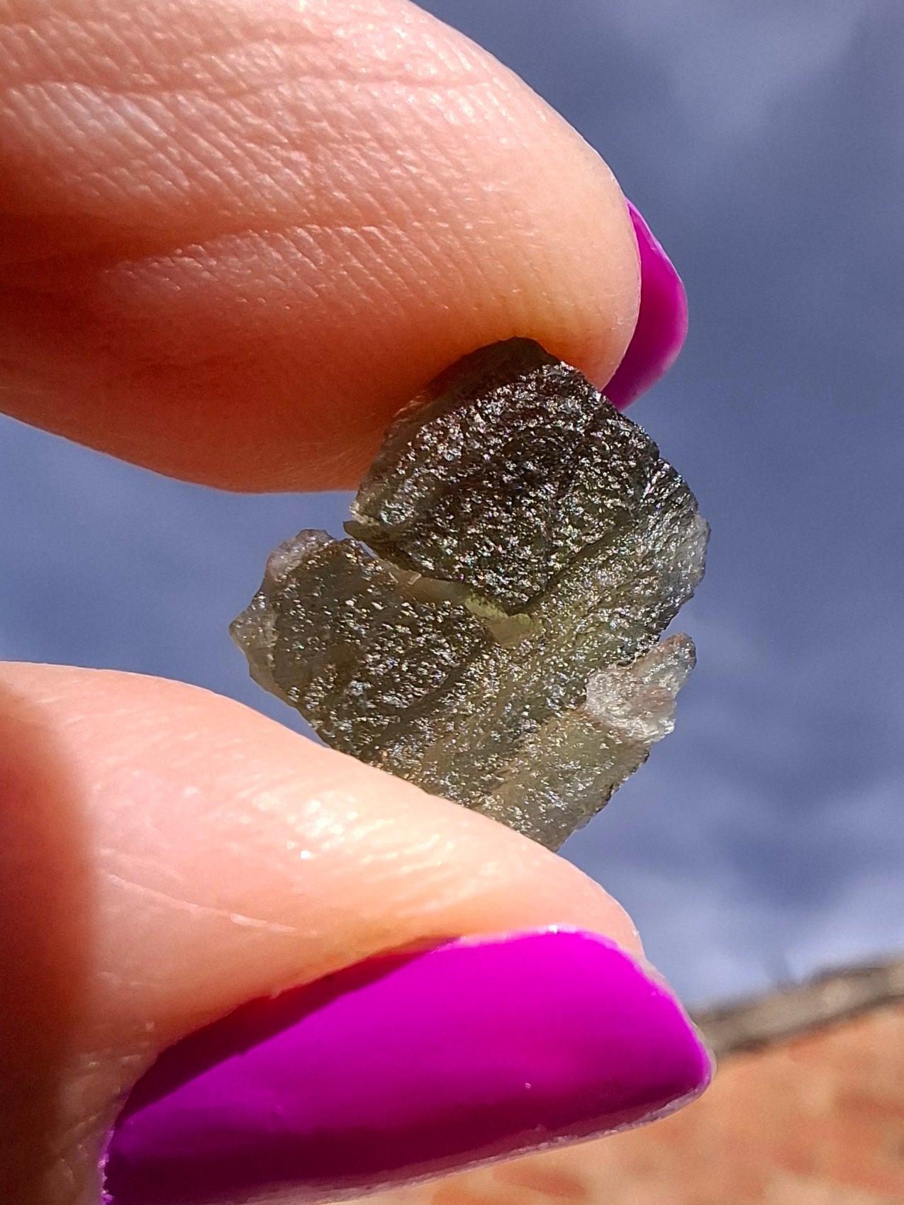 Moldavite Piece, 1.00g, Tektite (Ref: 1442)