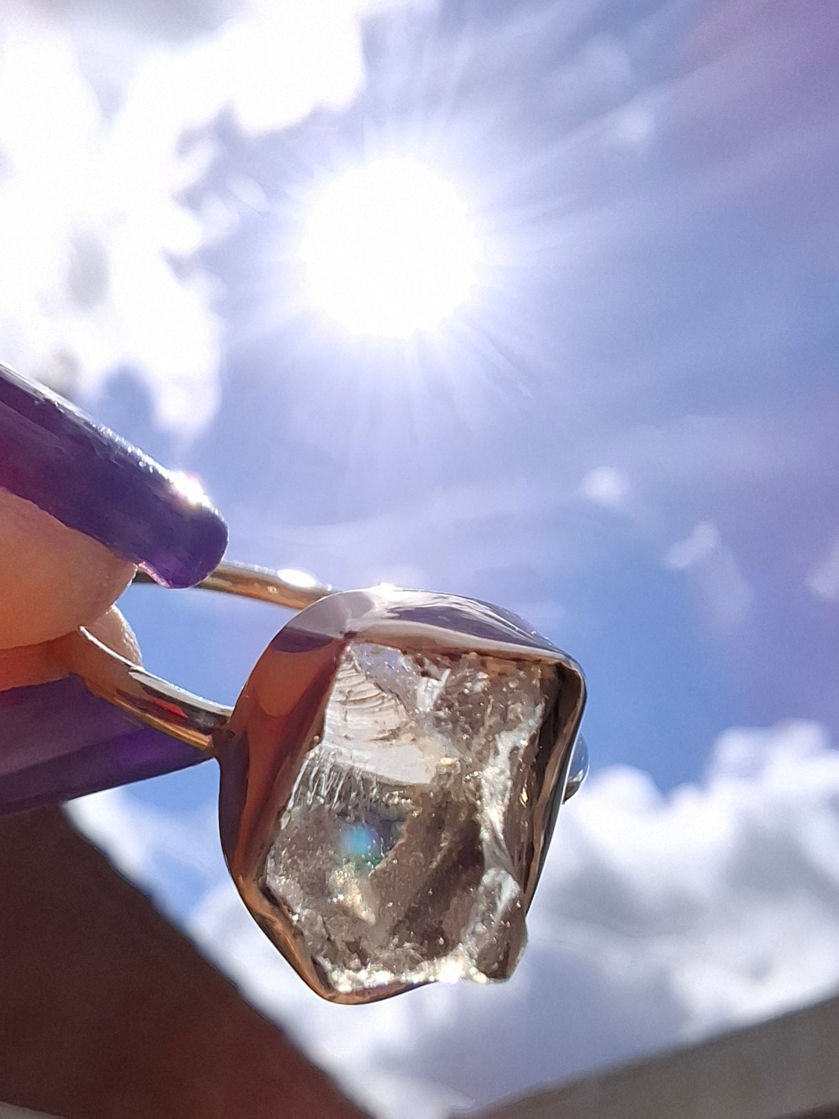 Libyan Desert Glass Ring, size large O, 925 Silver, Tektite (Ref: LR22)