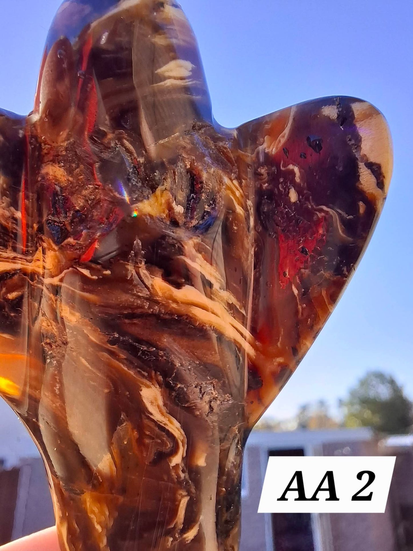 Red Amber Angel, 17.96g, Carving, Fossil (Ref: AA2)