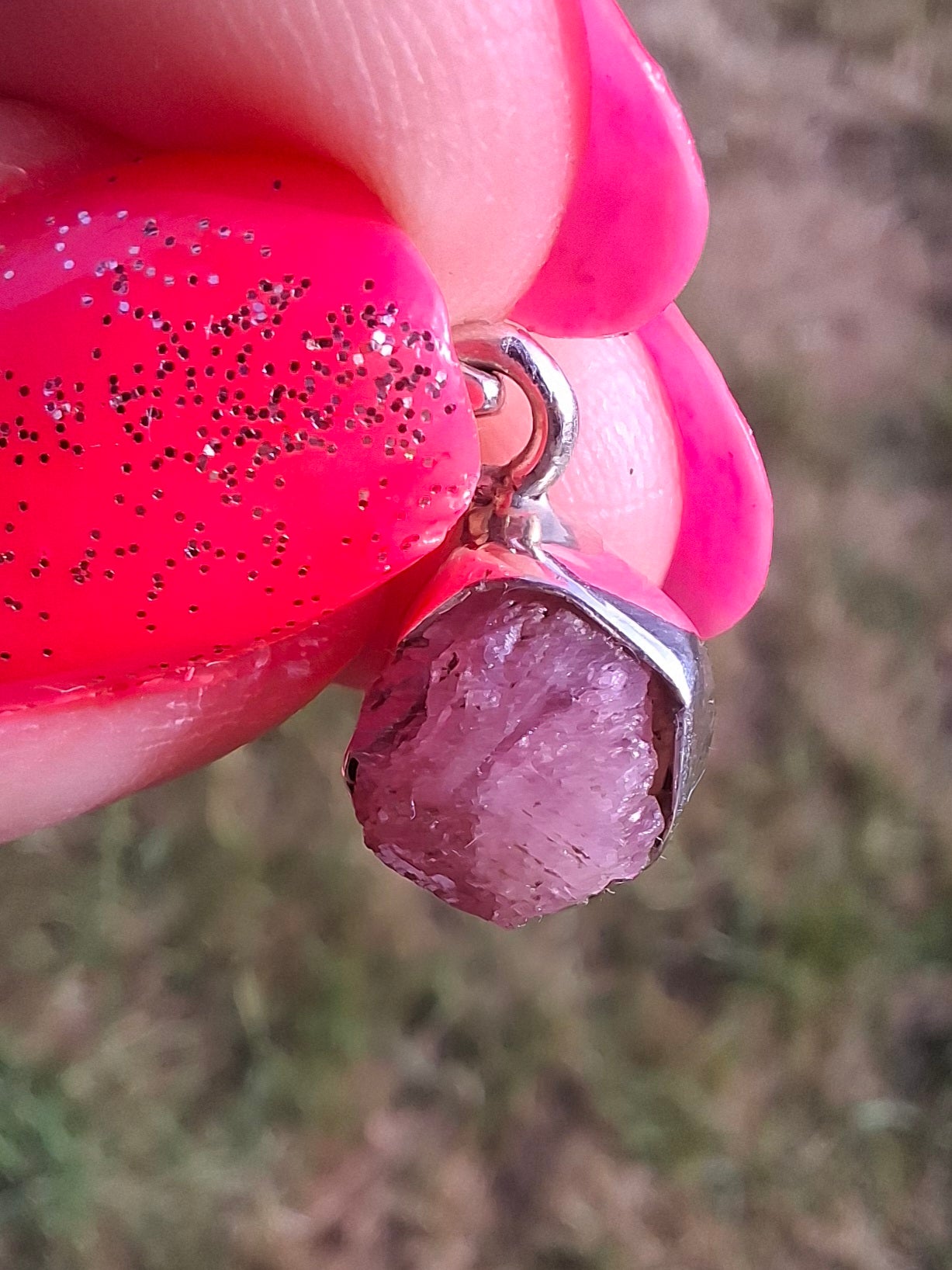 Pink Tourmaline Pendant, 925 Silver, Crystal (Ref: PT89)
