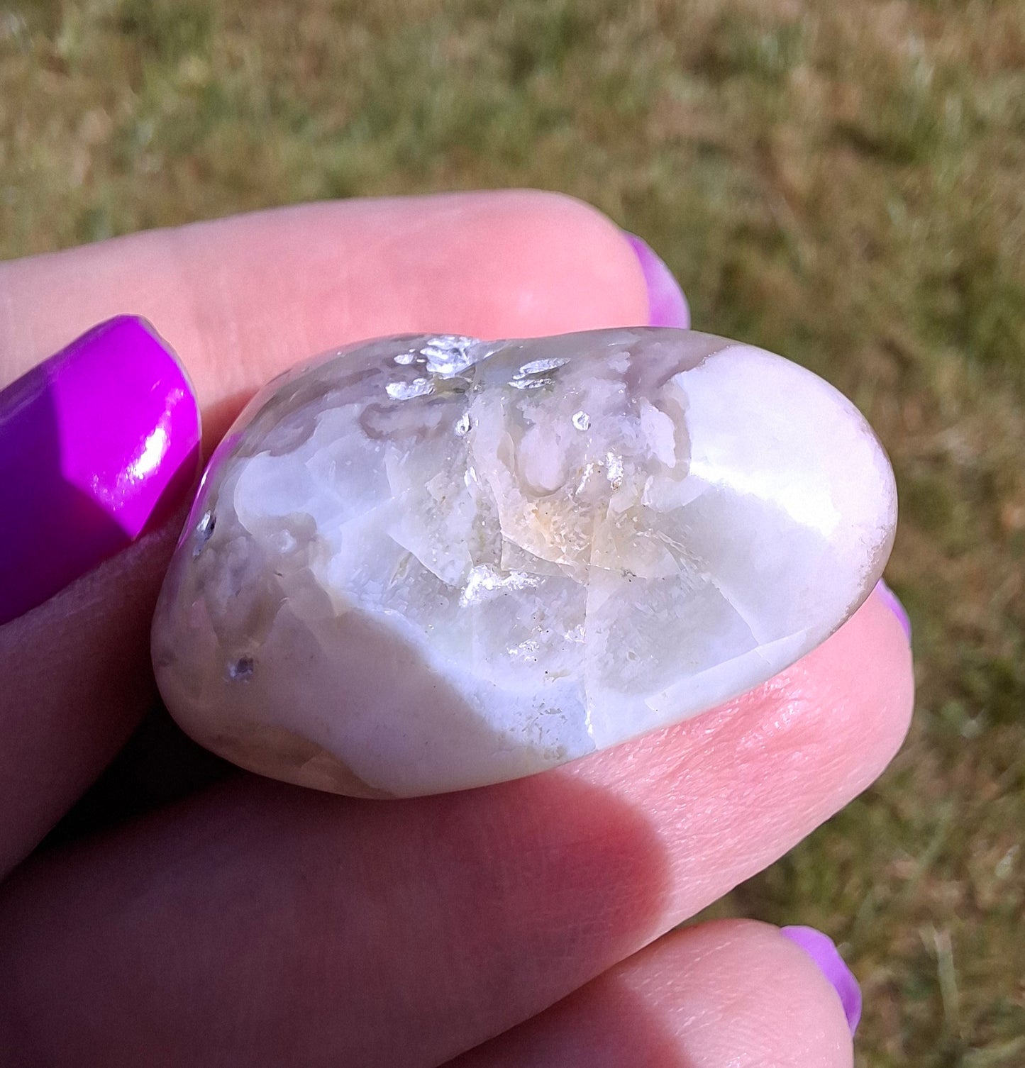 Flower Agate, Tumble Stone, Crystal (Ref: T71)