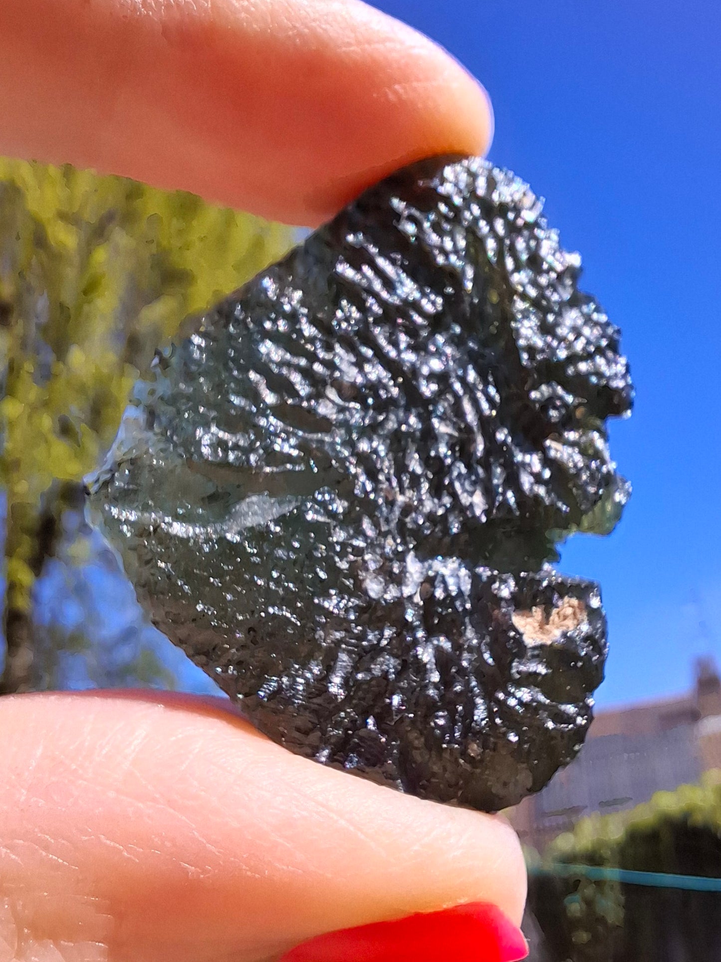 Moldavite Piece, CHLUM, 11.18g, Tektite (Ref: 1166)