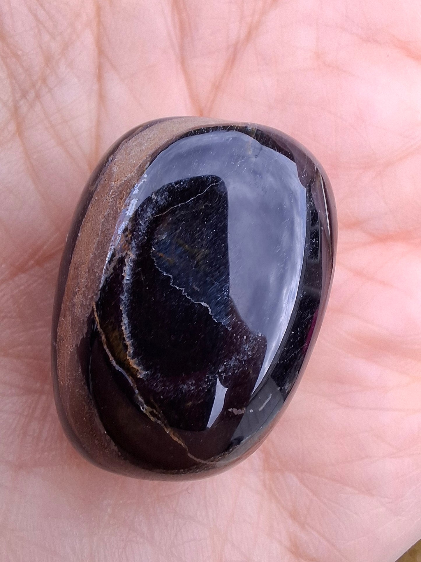 Blue Tigers Eye, Tumble Stone, Crystal (Ref: T21)