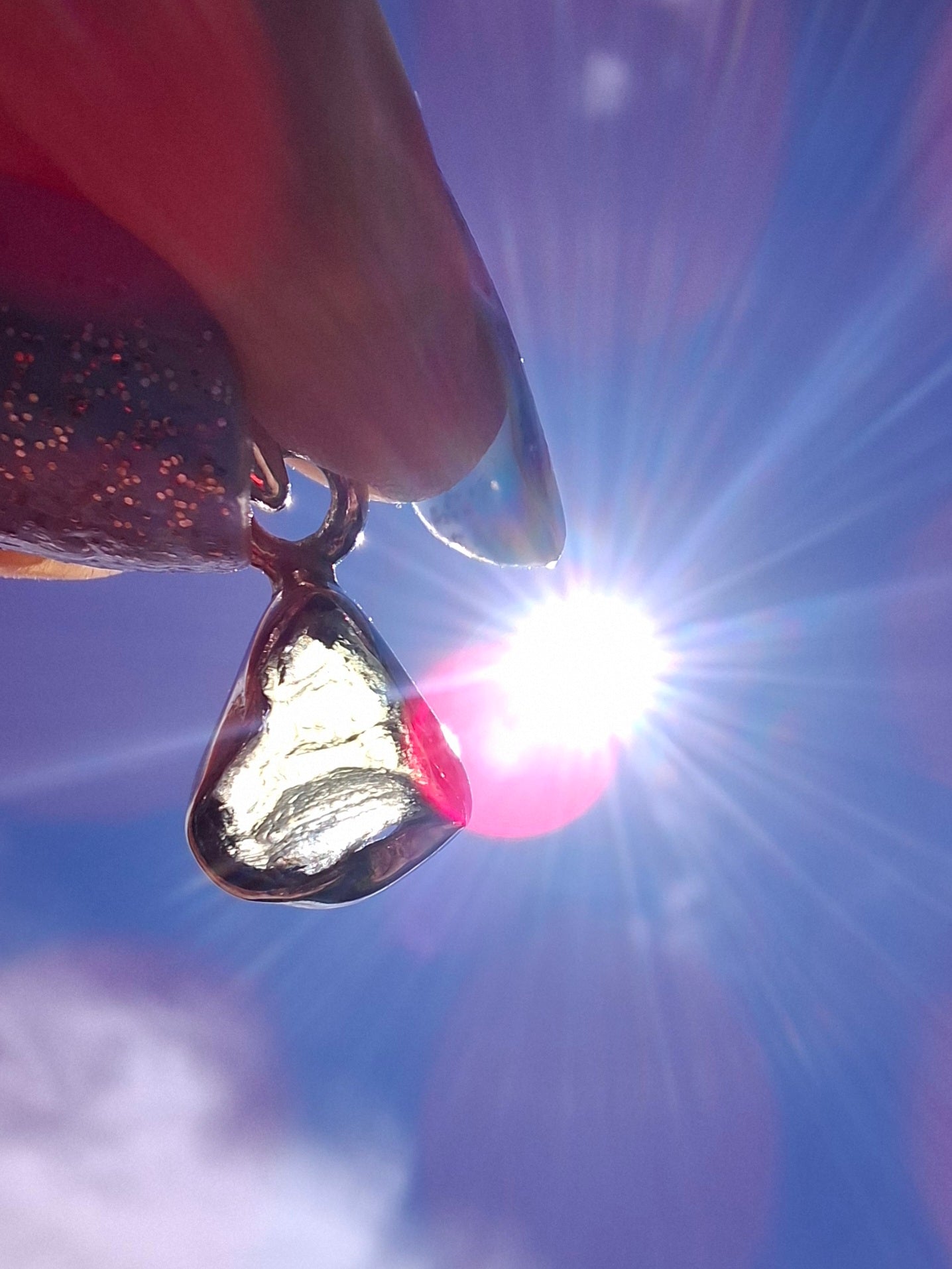Moldavite Pendant, 925 Silver, Tektite (Ref: P68)