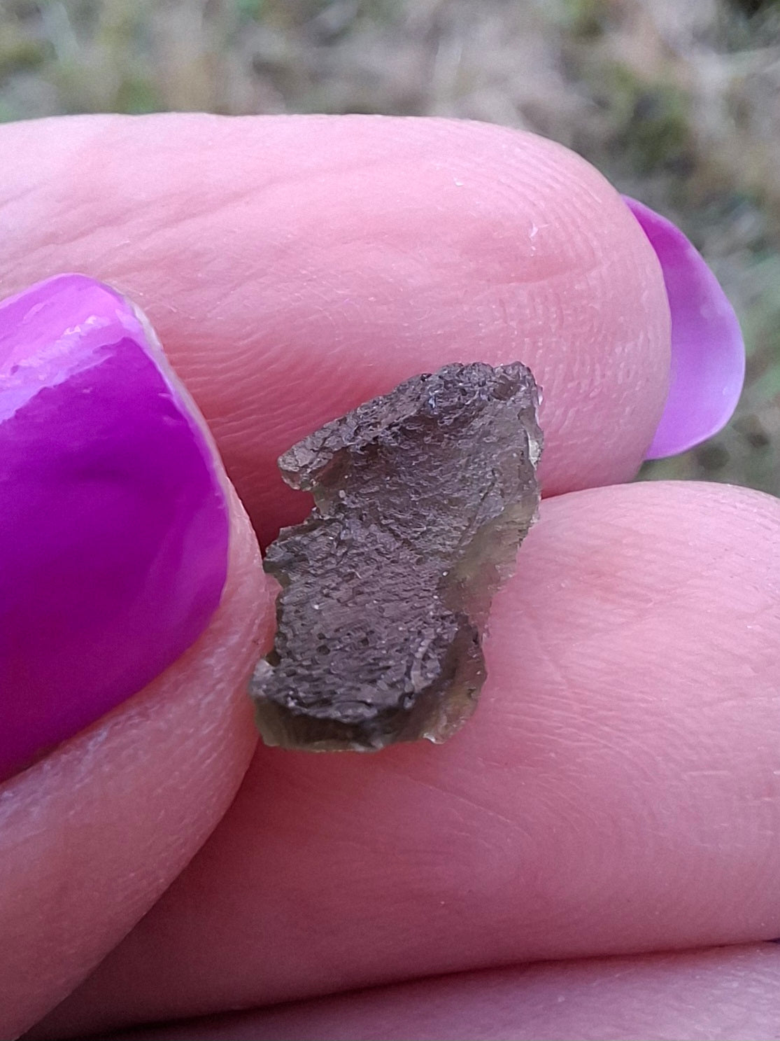 Moldavite small Piece, 0.39g, Tektite (Ref: 1431)
